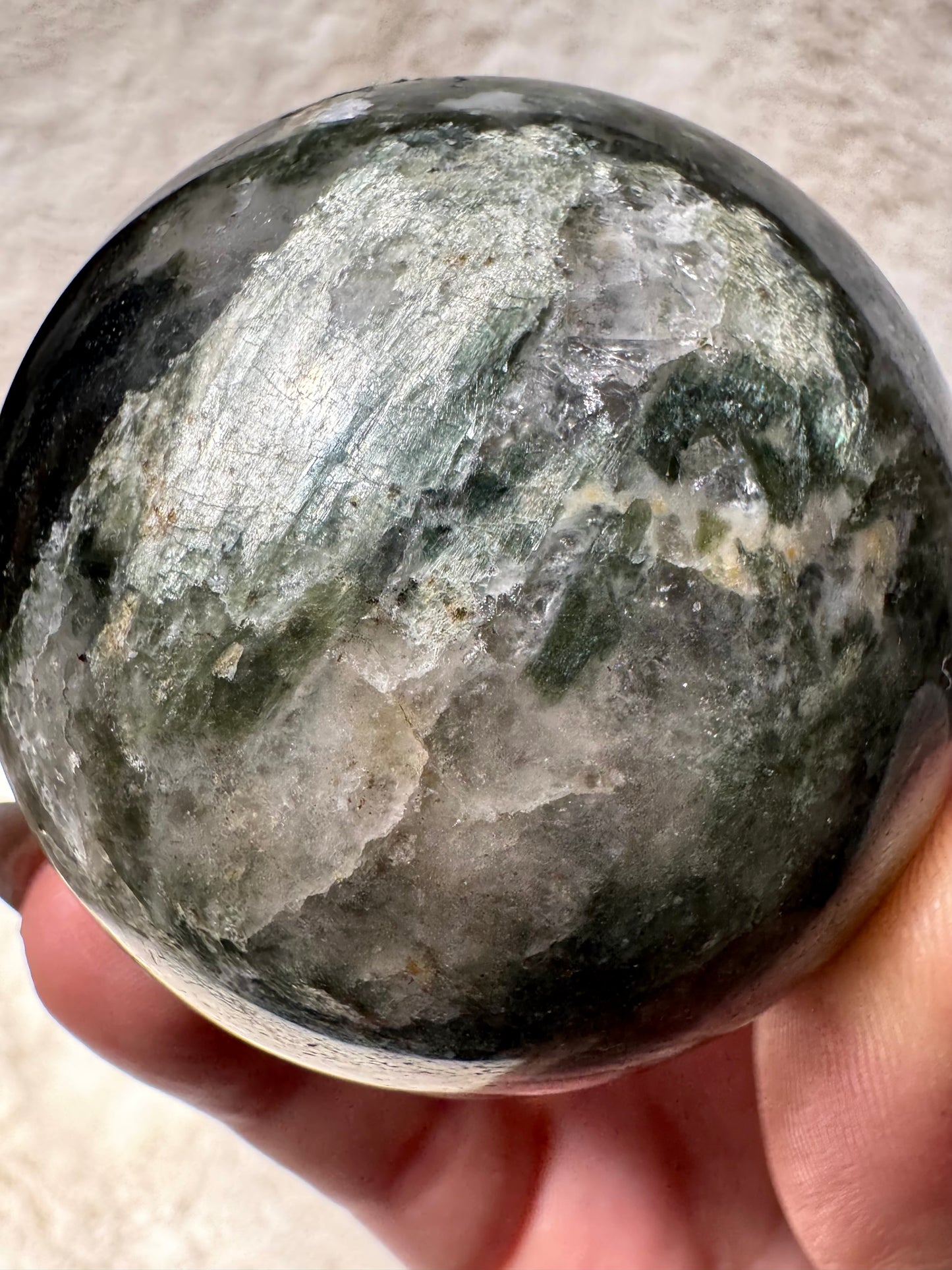 Rare Seraphinite on Matrix| Towers and Spheres