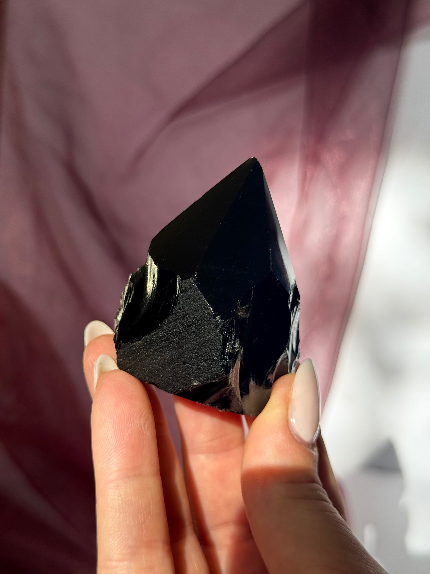 Black Obsidian Semi-Polished points