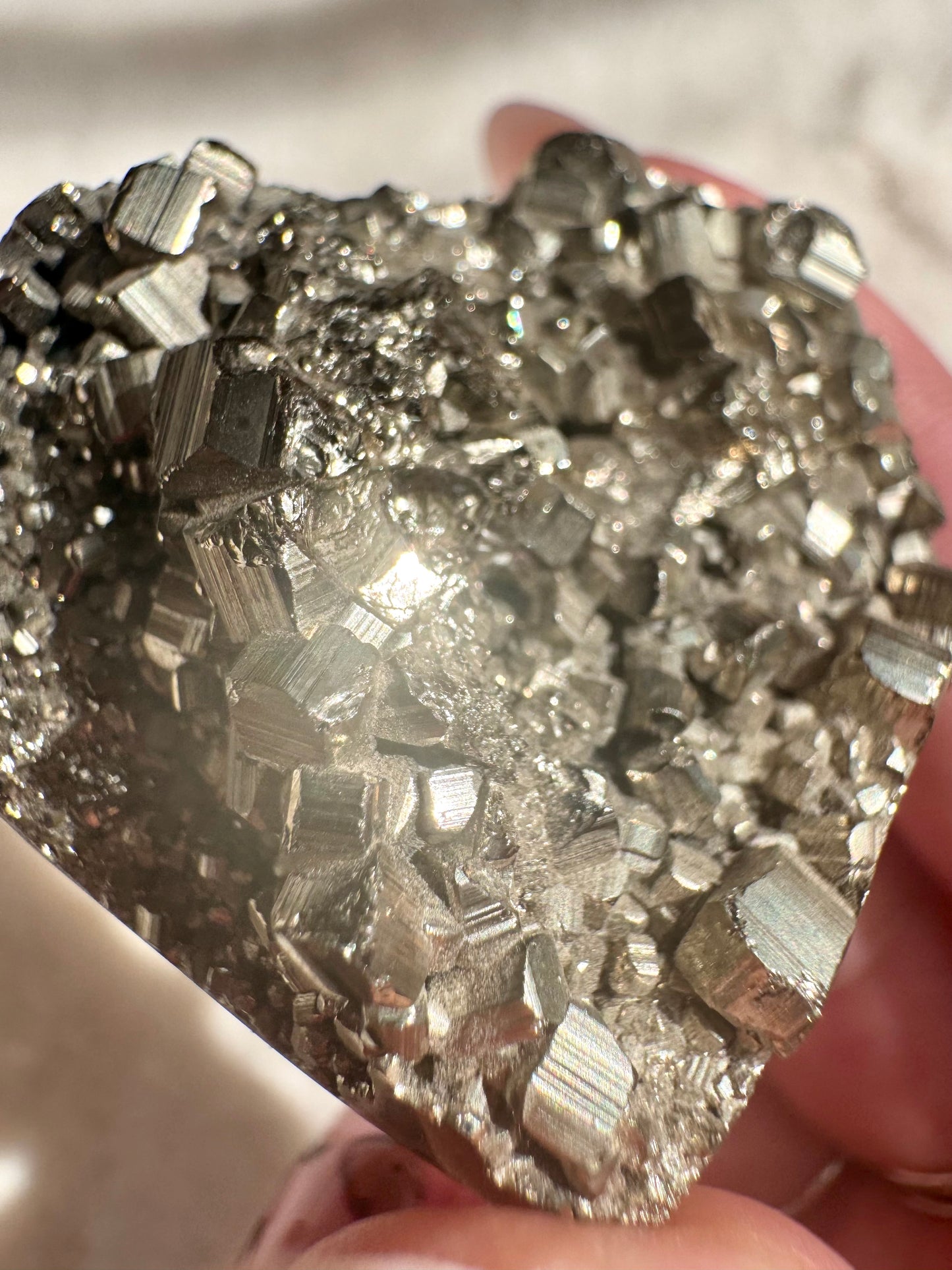 Cubic Pyrite Heart from Peru