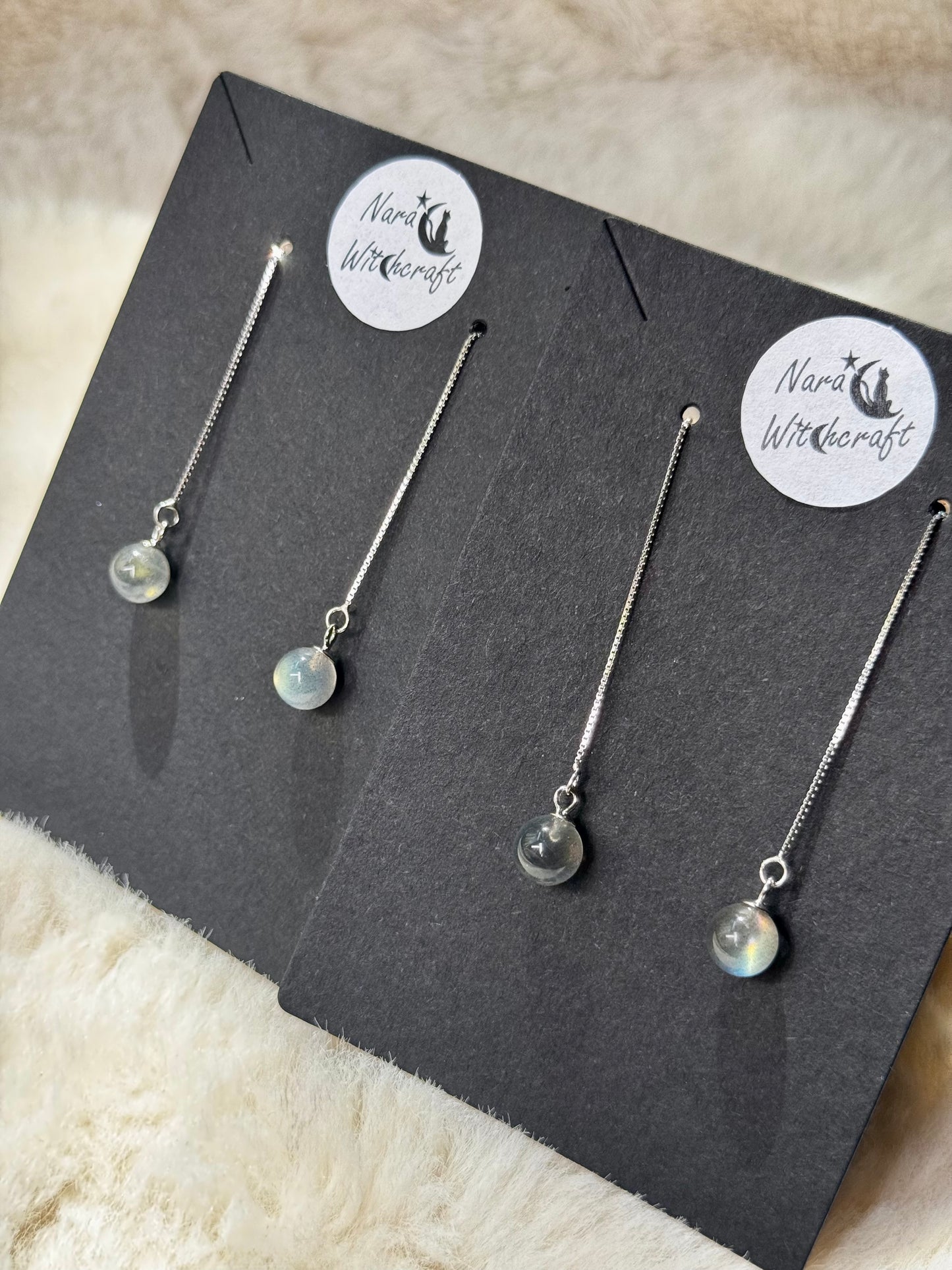Crystal Dangle Earrings in Silver 925