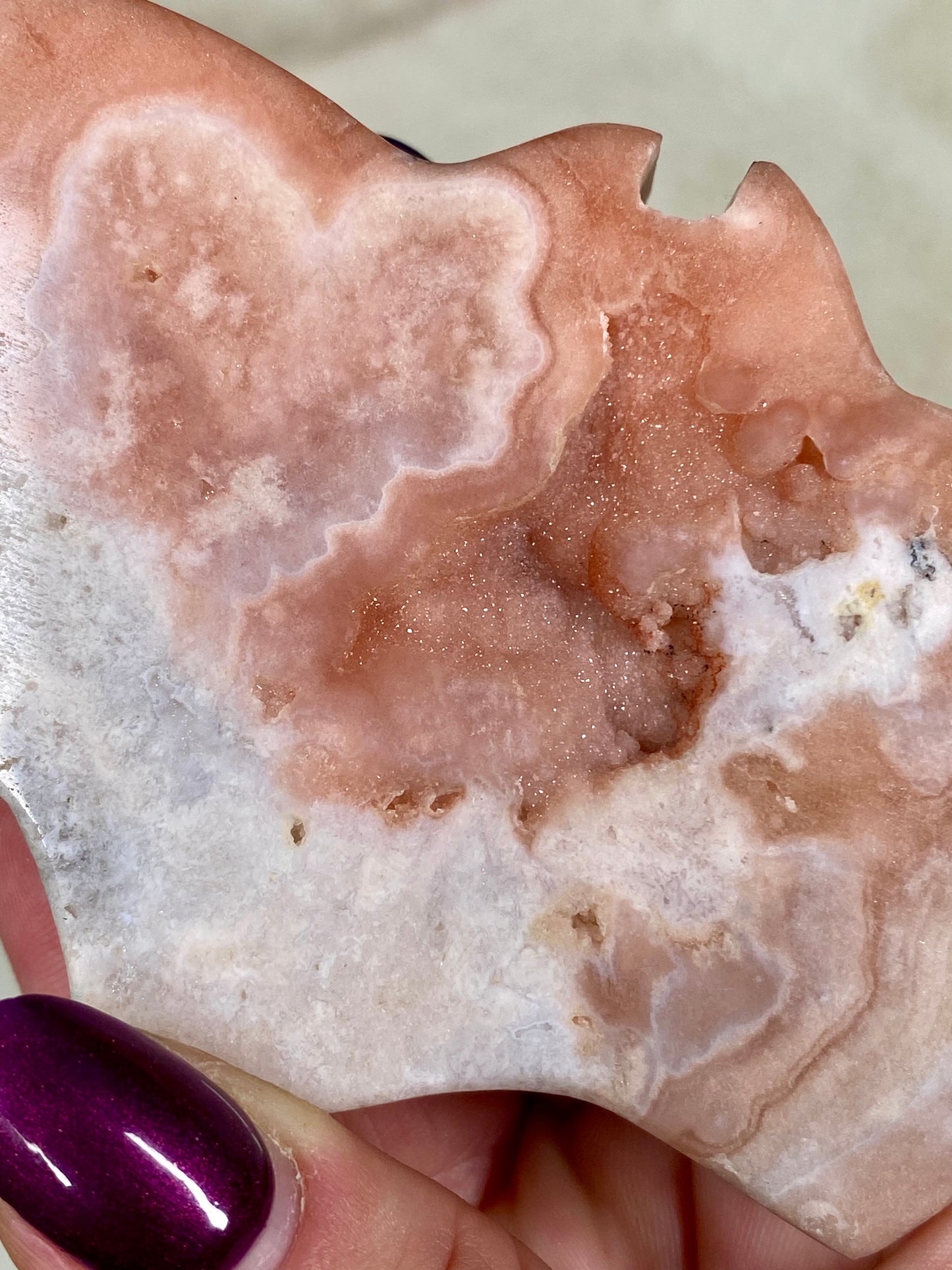 Pink Amethyst Druzy Bats