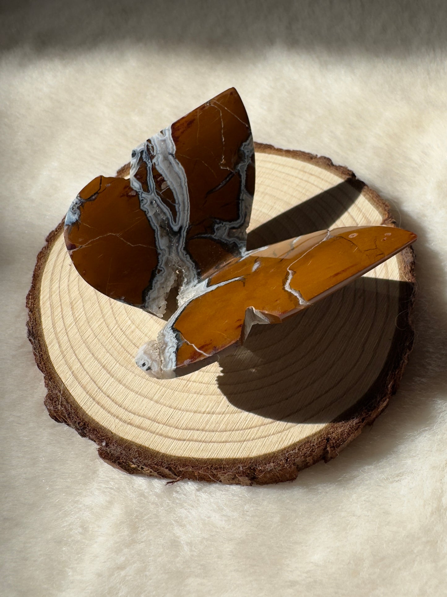 Indonesian Cotton Candy Agate butterfly