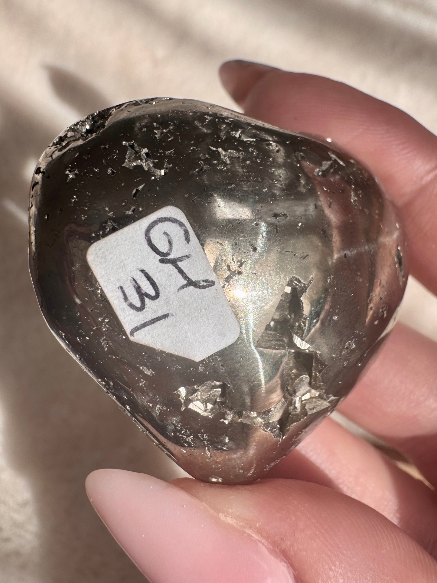 Cubic Pyrite Heart from Peru