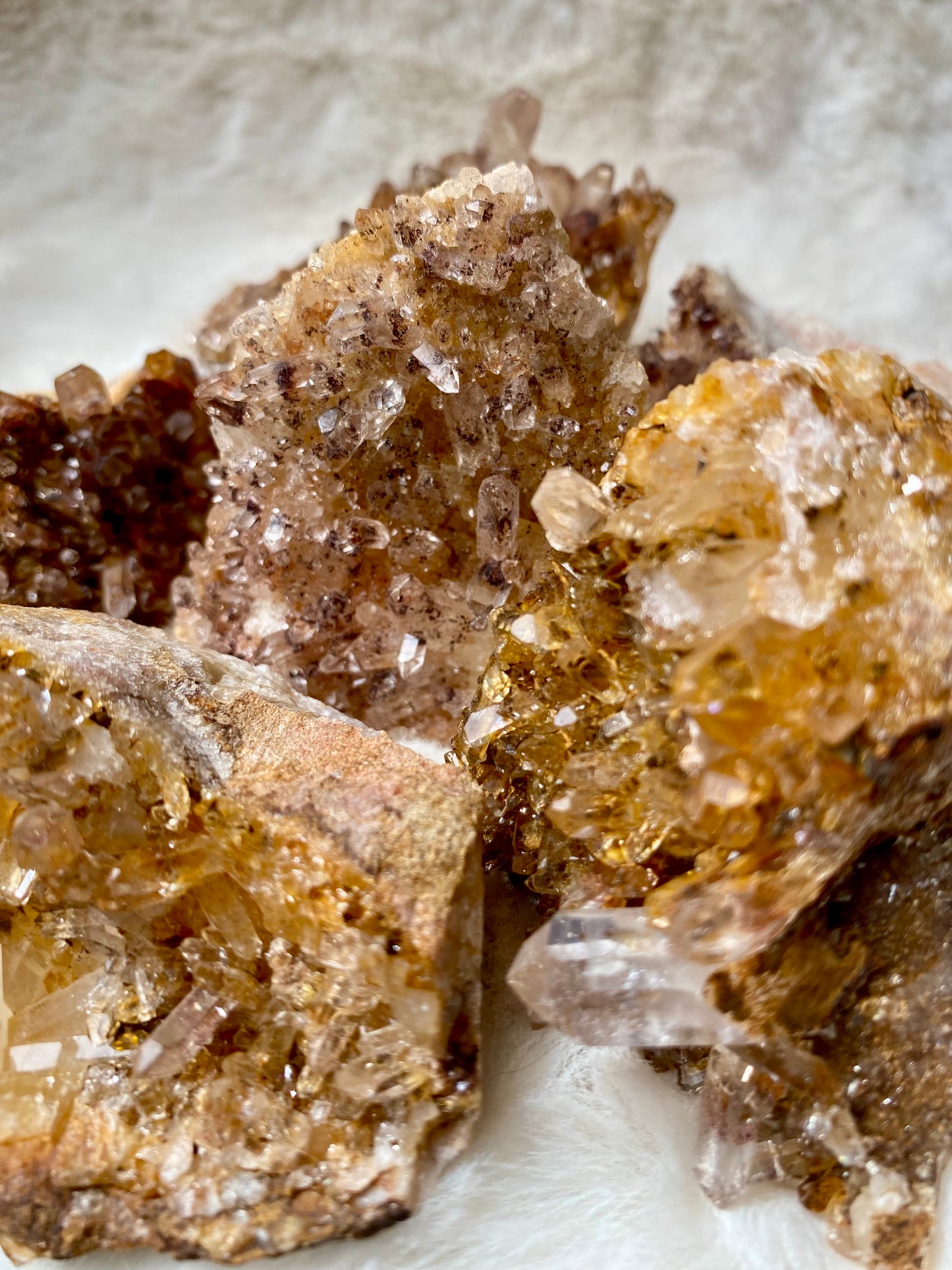 Rare Sunset Quartz with red phantoms