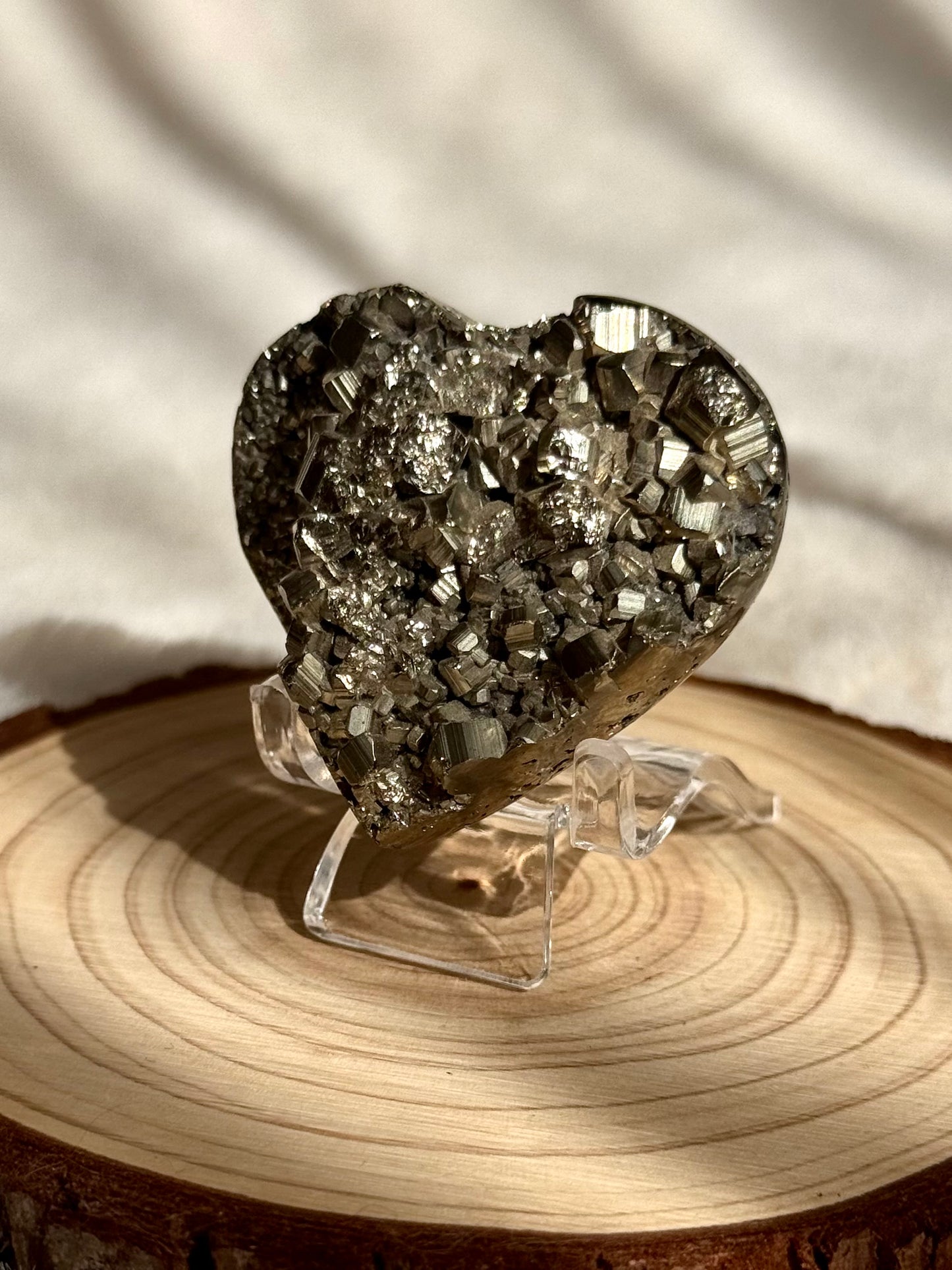Cubic Pyrite Heart from Peru