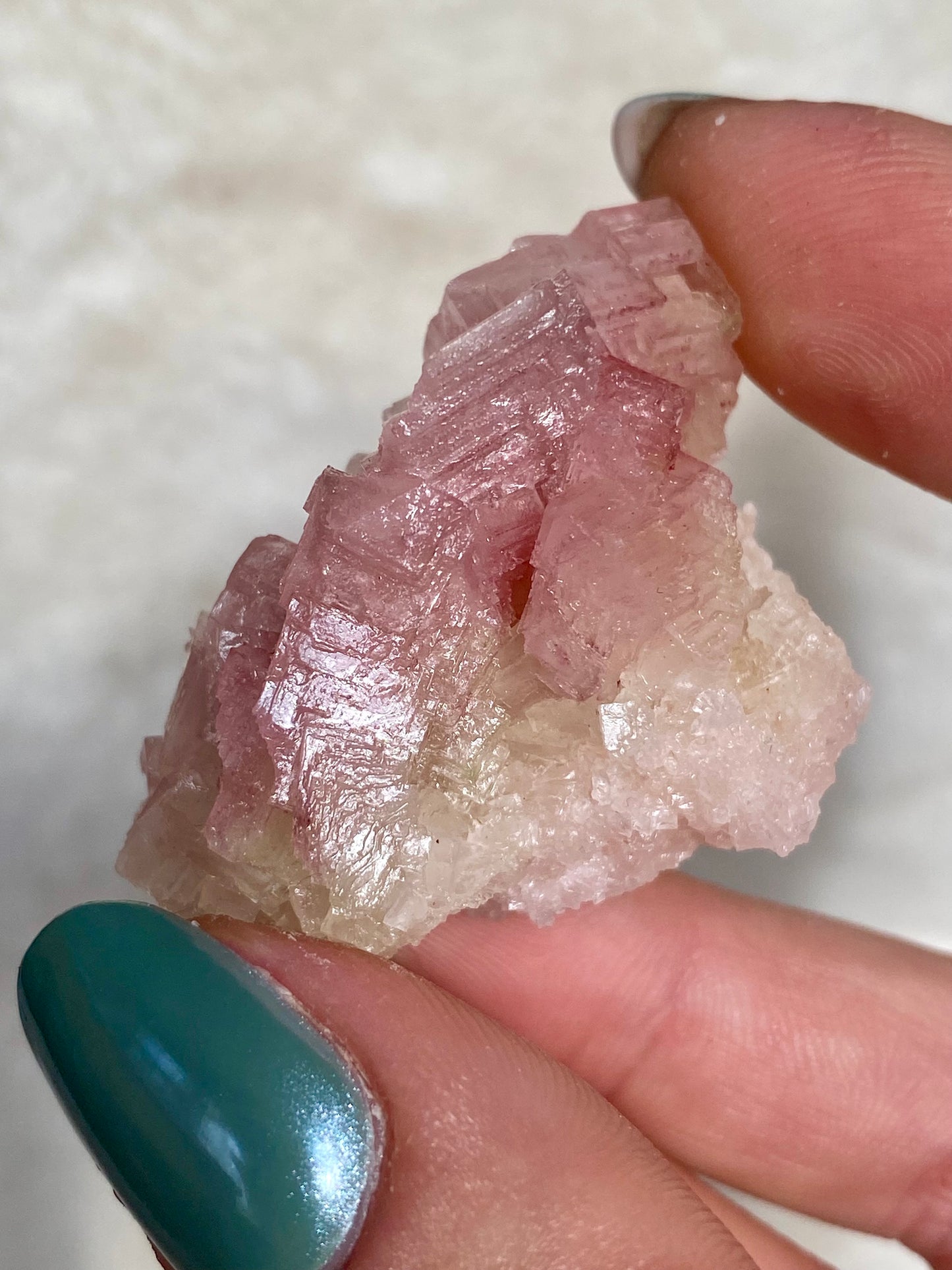 Pink Halite Crystals from California