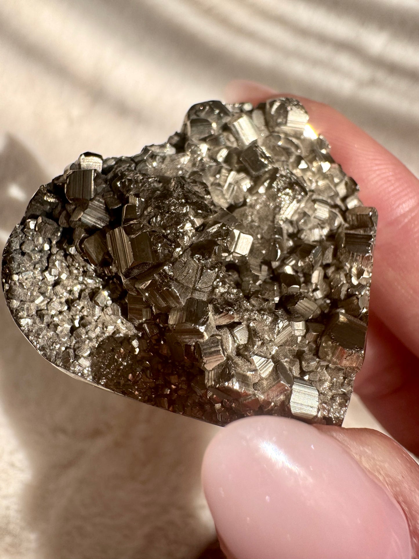 Cubic Pyrite Heart from Peru