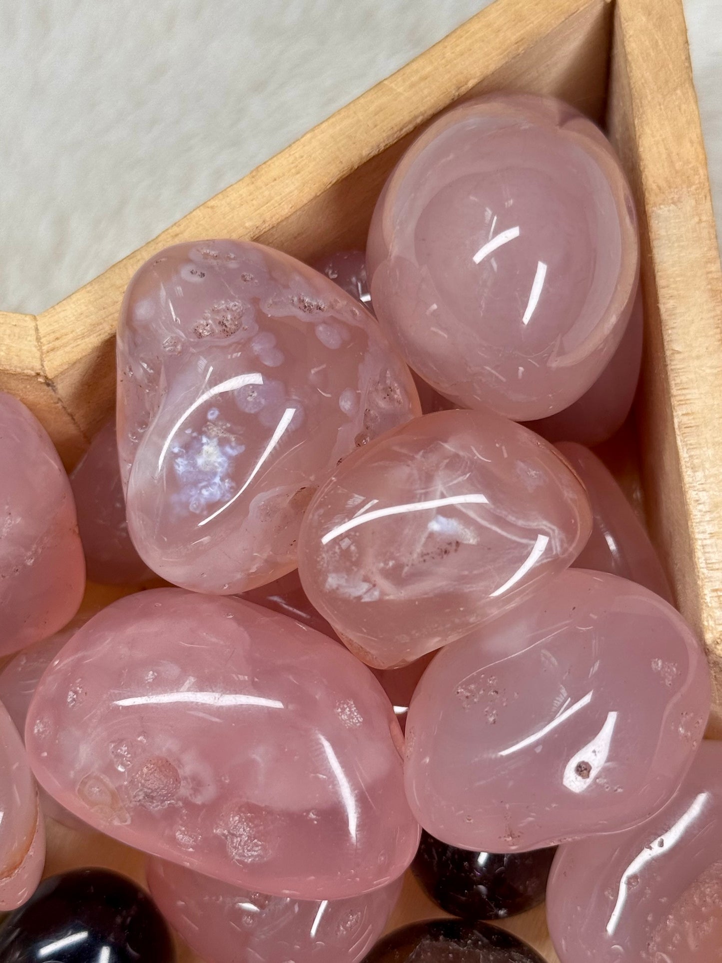 Pink Chalcedony Chunky Tumble stones | Intuitively chosen