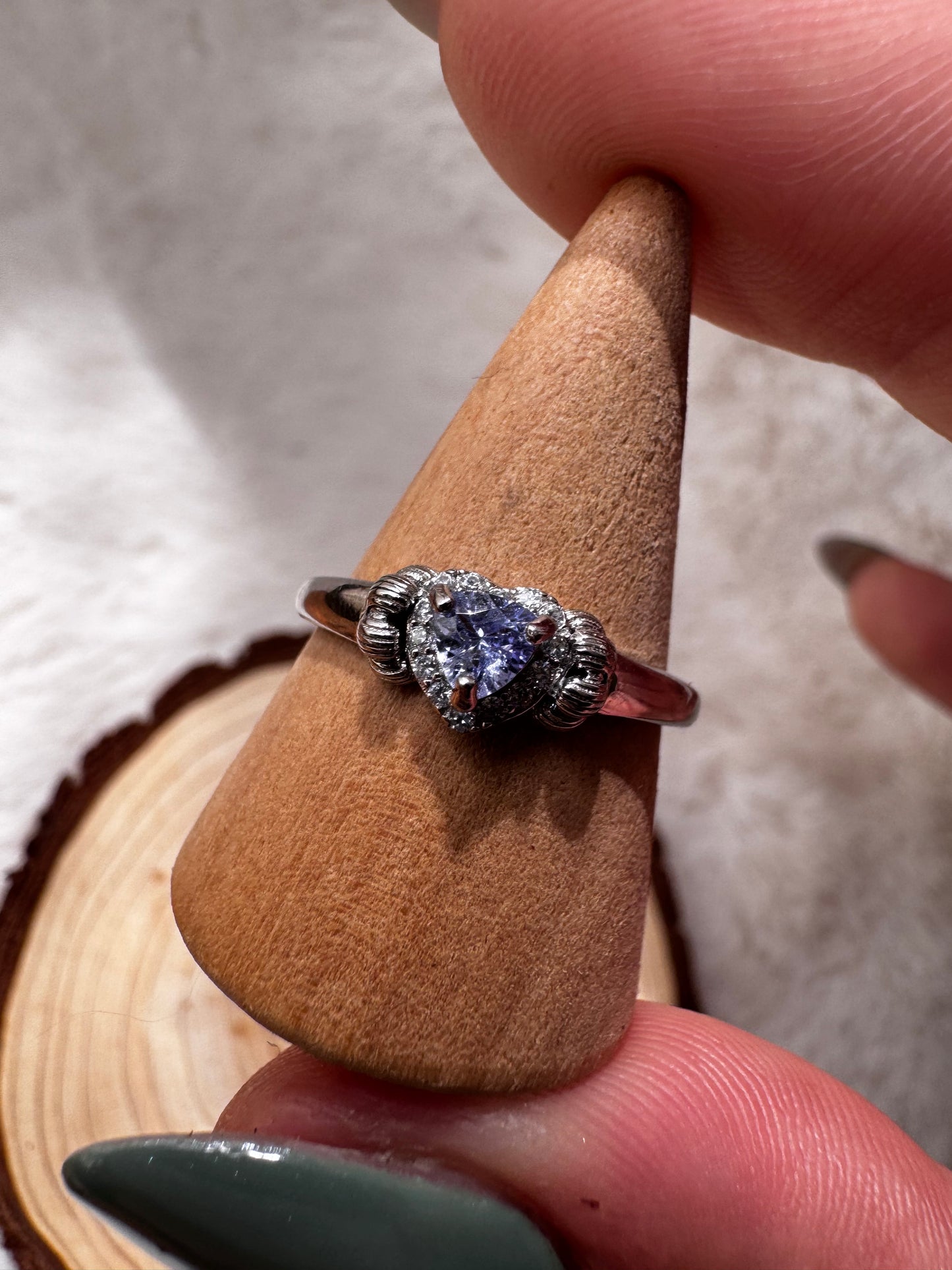 Tanzanite adjustable rings in Silver 925