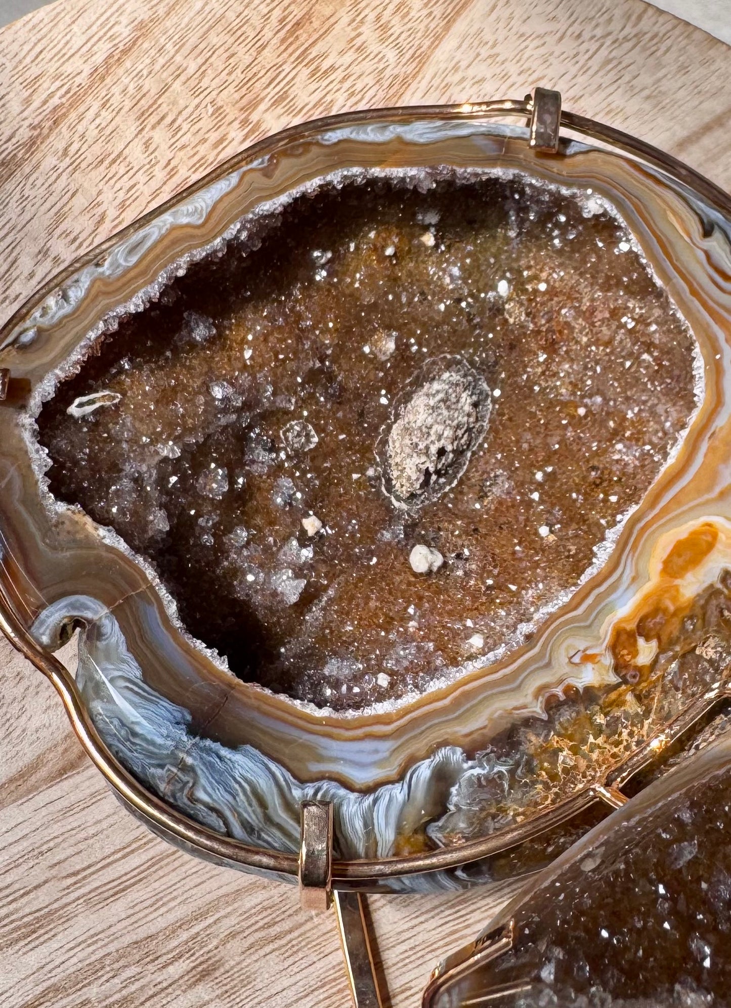 Majestic custom made druzy Agate jewellery box