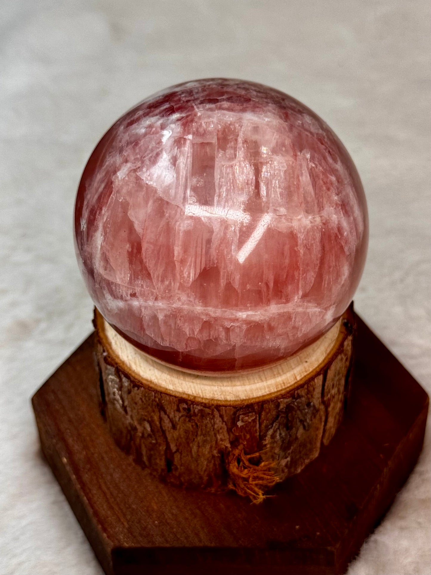 Pink Caribbean Calcite high grade spheres