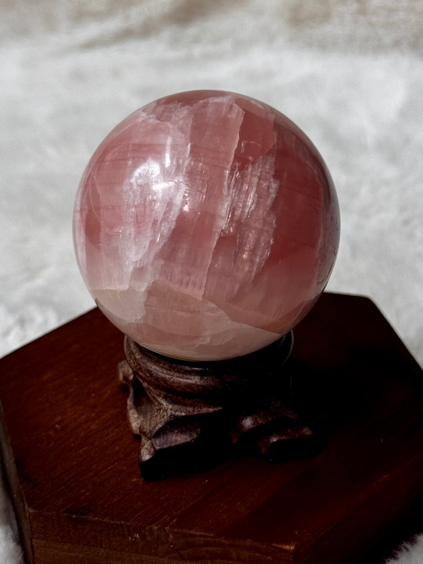Pink Caribbean Calcite high grade spheres