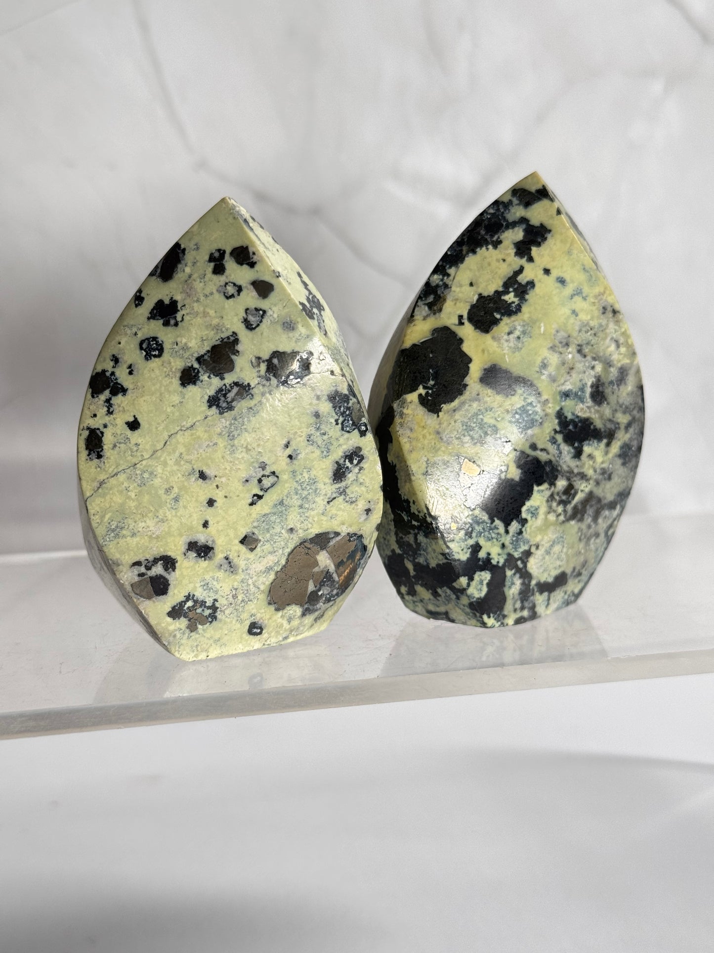 Pyrite in Serpentine | Flames from Peru