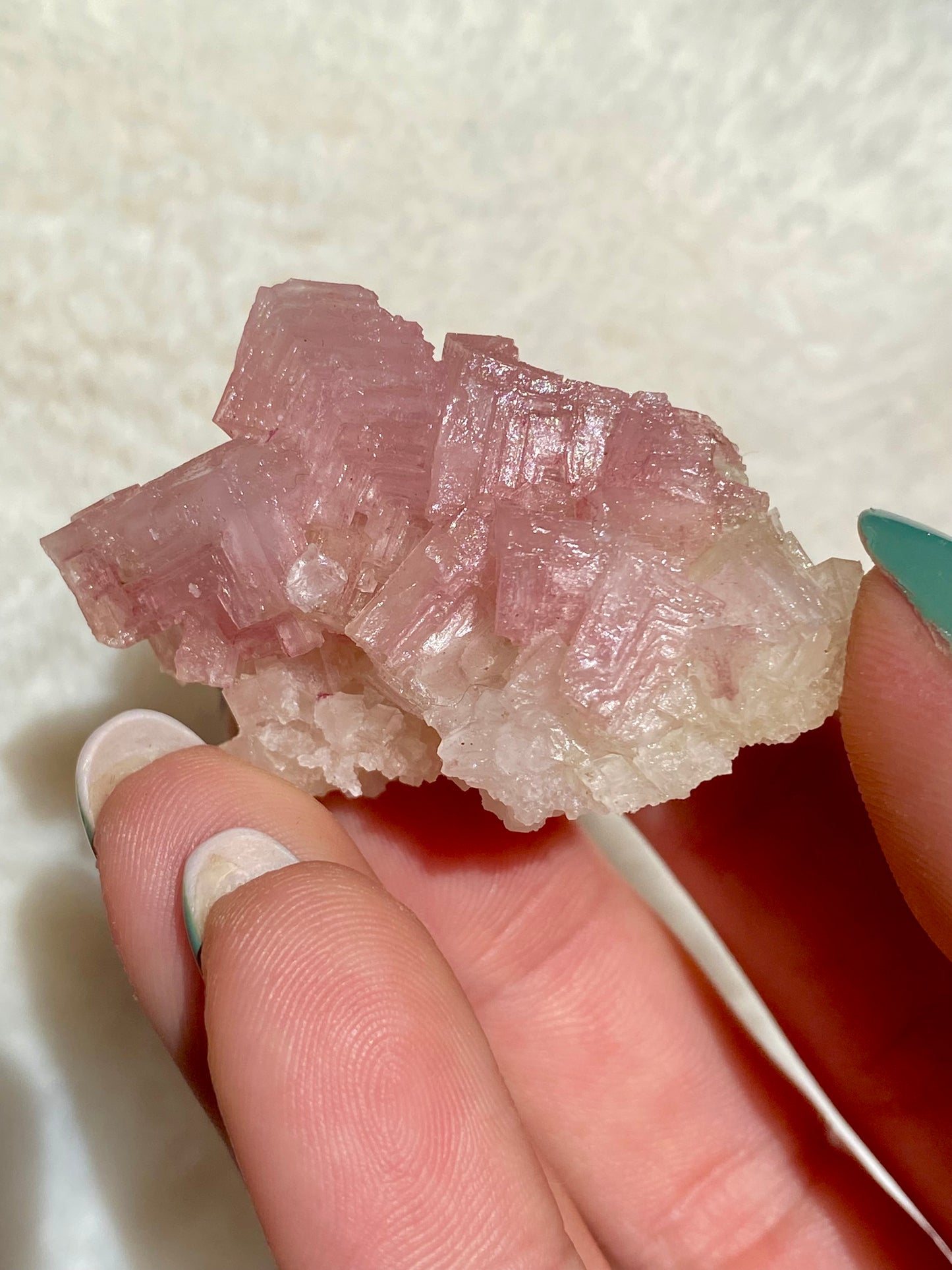 Pink Halite Crystals from California