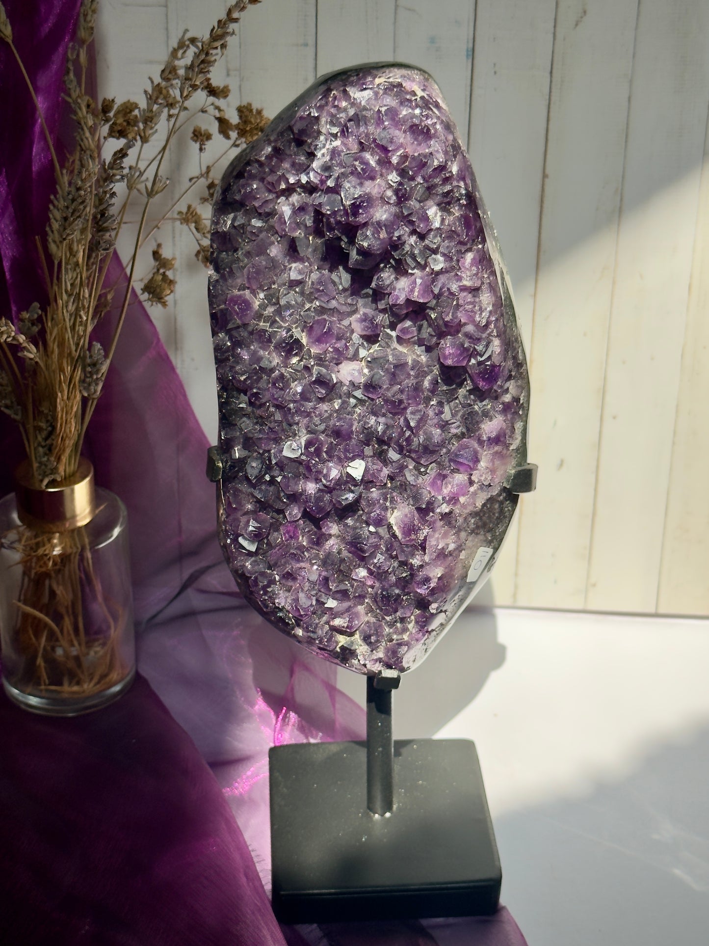 Deep Violet Amethyst Druzy Freeform on stand (kg 1.743)