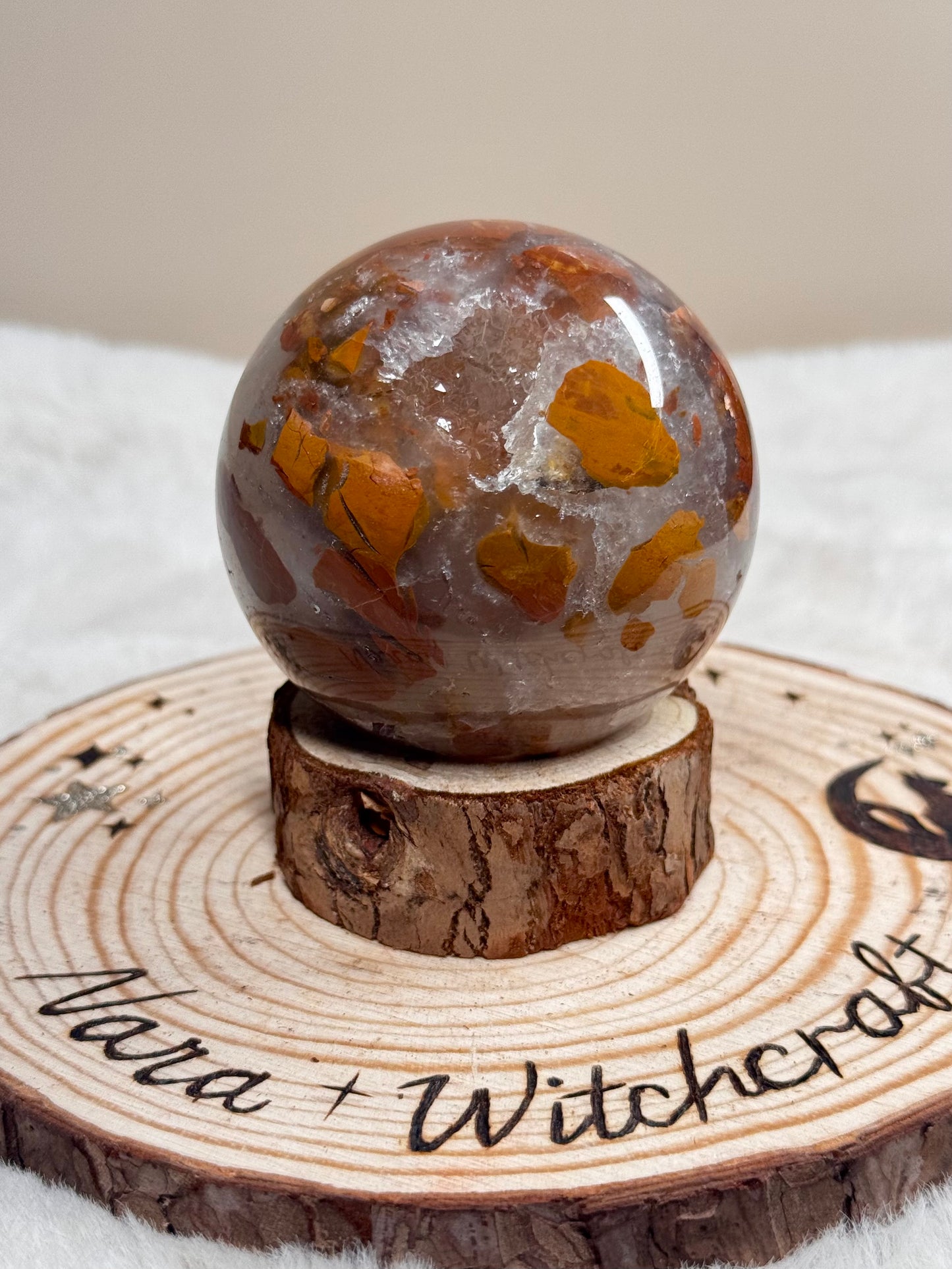 Yellow Agate Spheres | Bracciated Jasper in Quartz