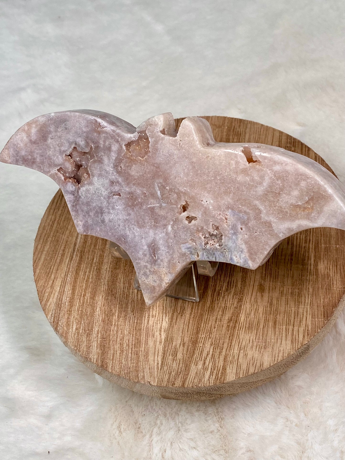 Pink Amethyst Druzy Bats