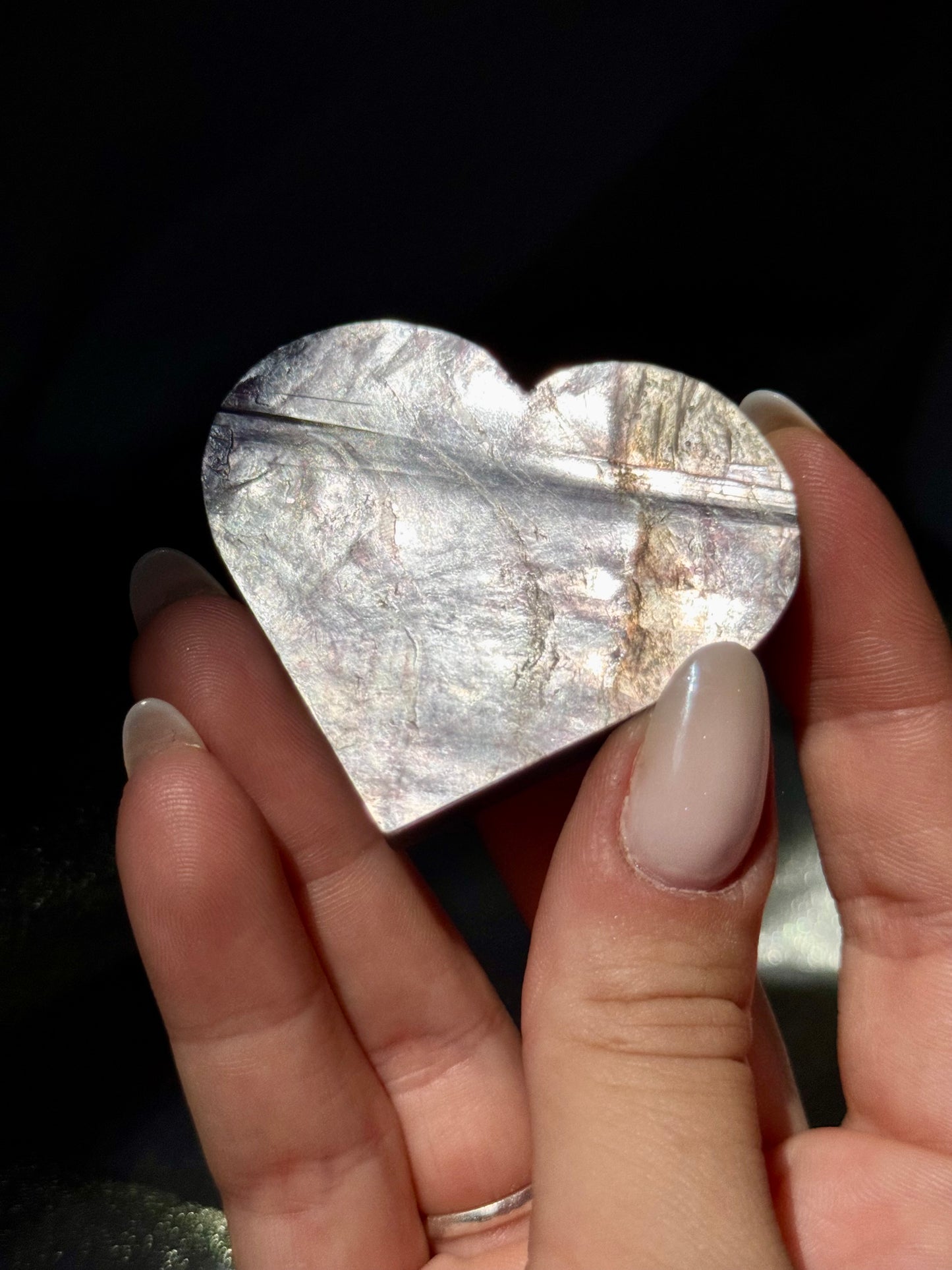 Purple Mica high grade hearts