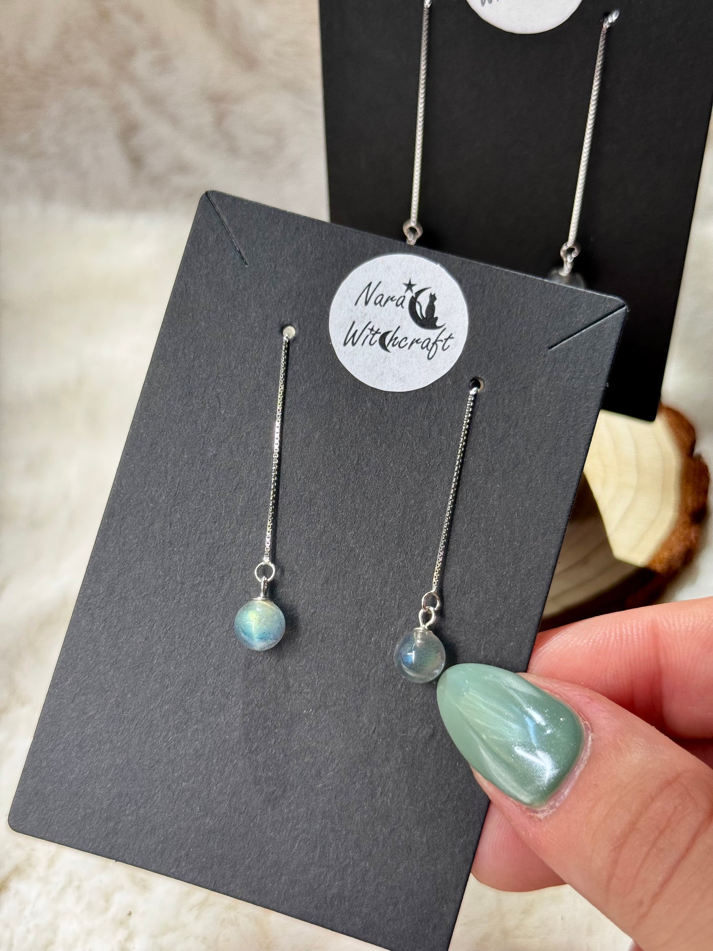Crystal Dangle Earrings in Silver 925
