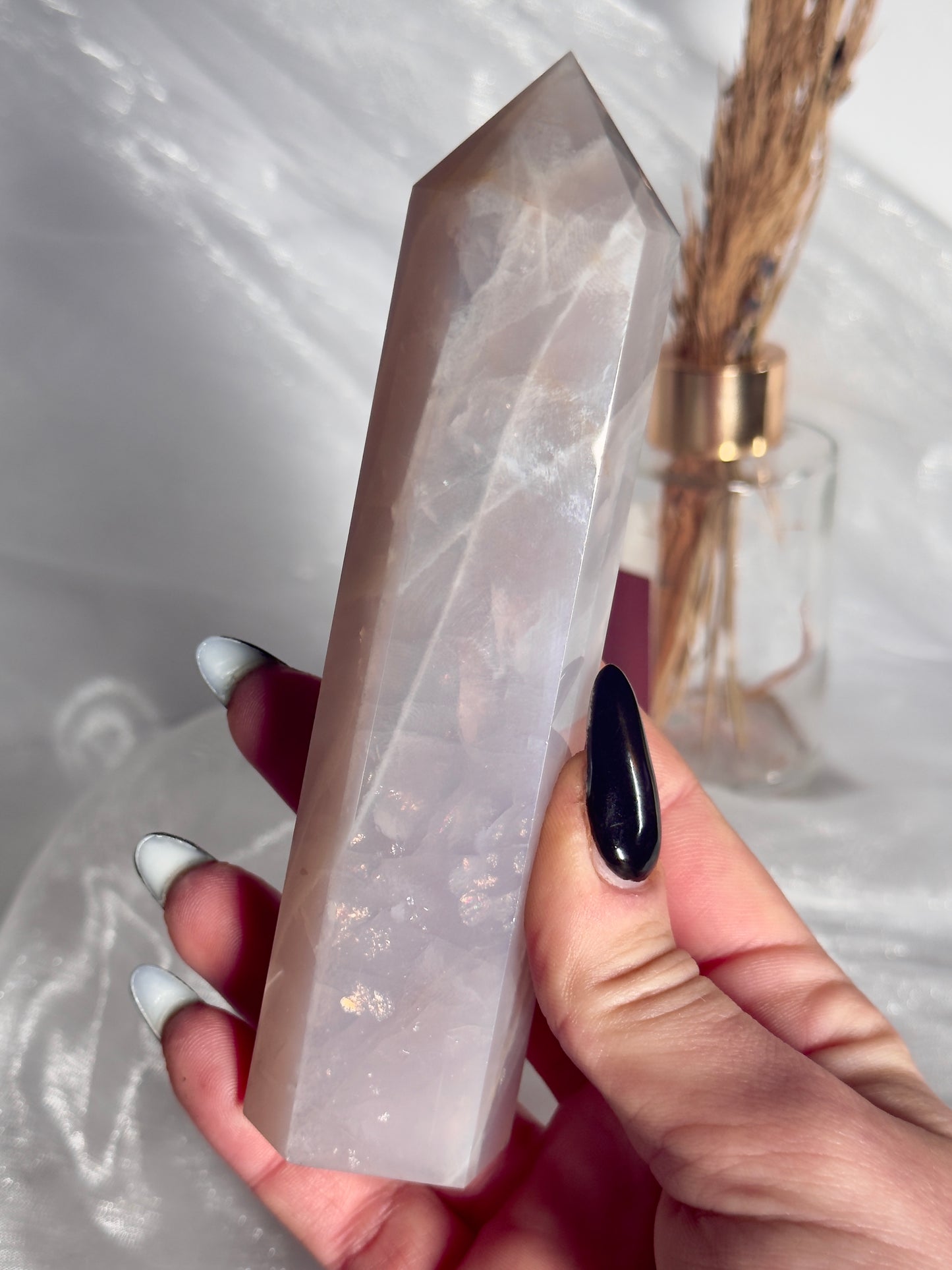 Lavender Rose Quartz chunky towers
