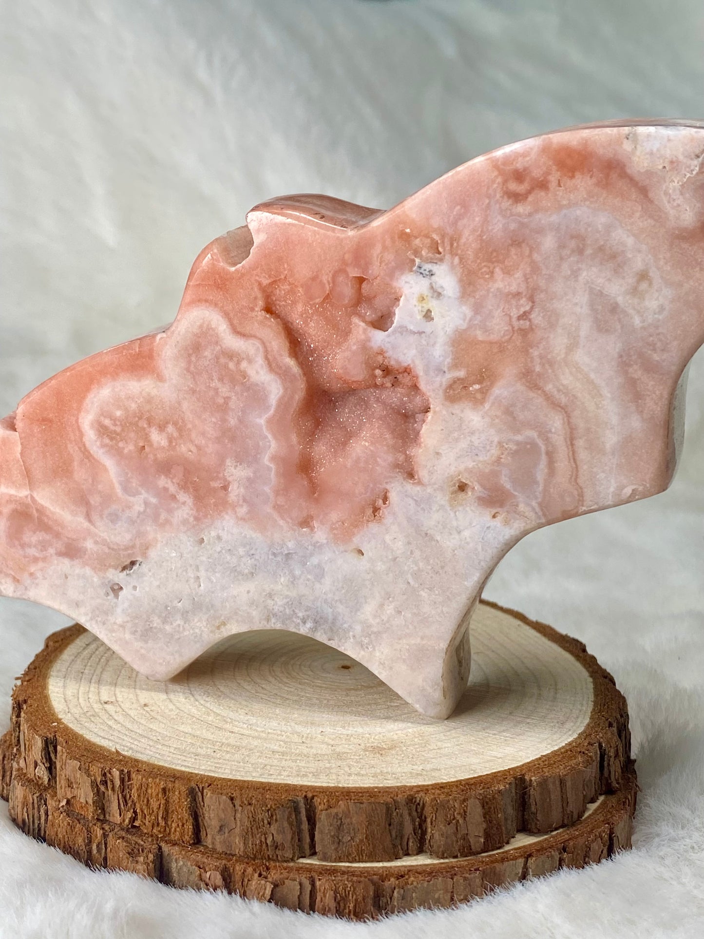 Pink Amethyst Druzy Bats
