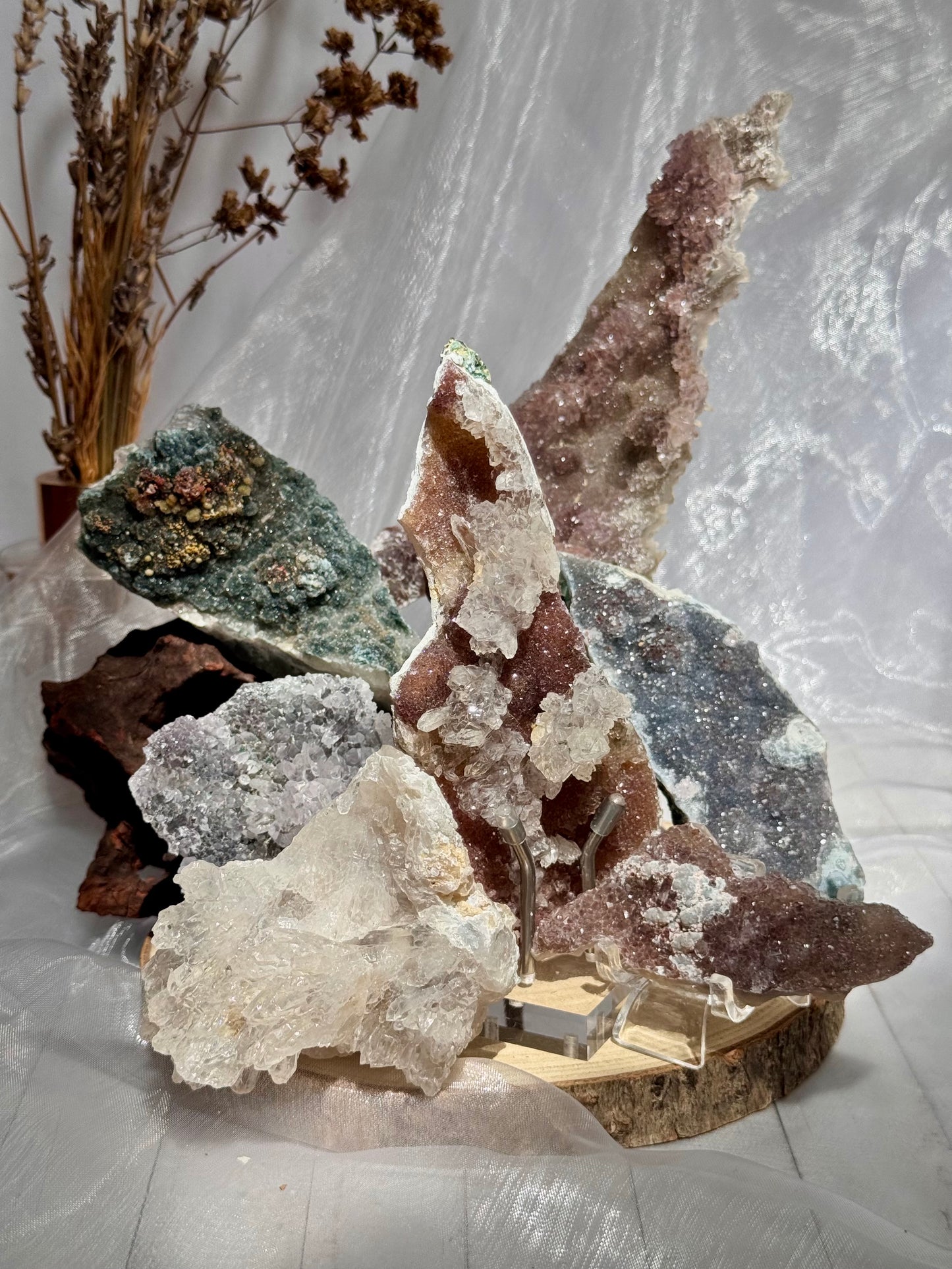 Flower Amethyst / Zeolite slabs from Brazil