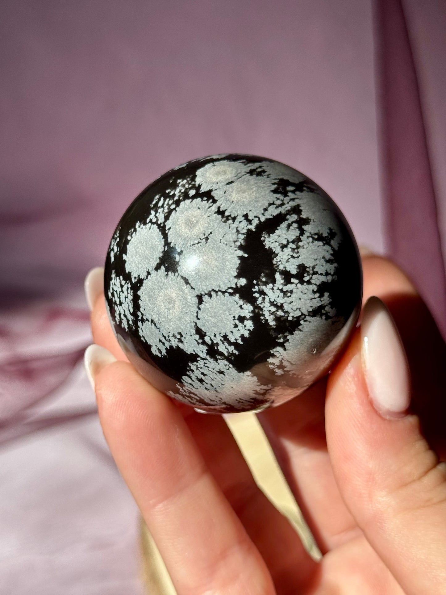 Snowflake Obsidian Spheres