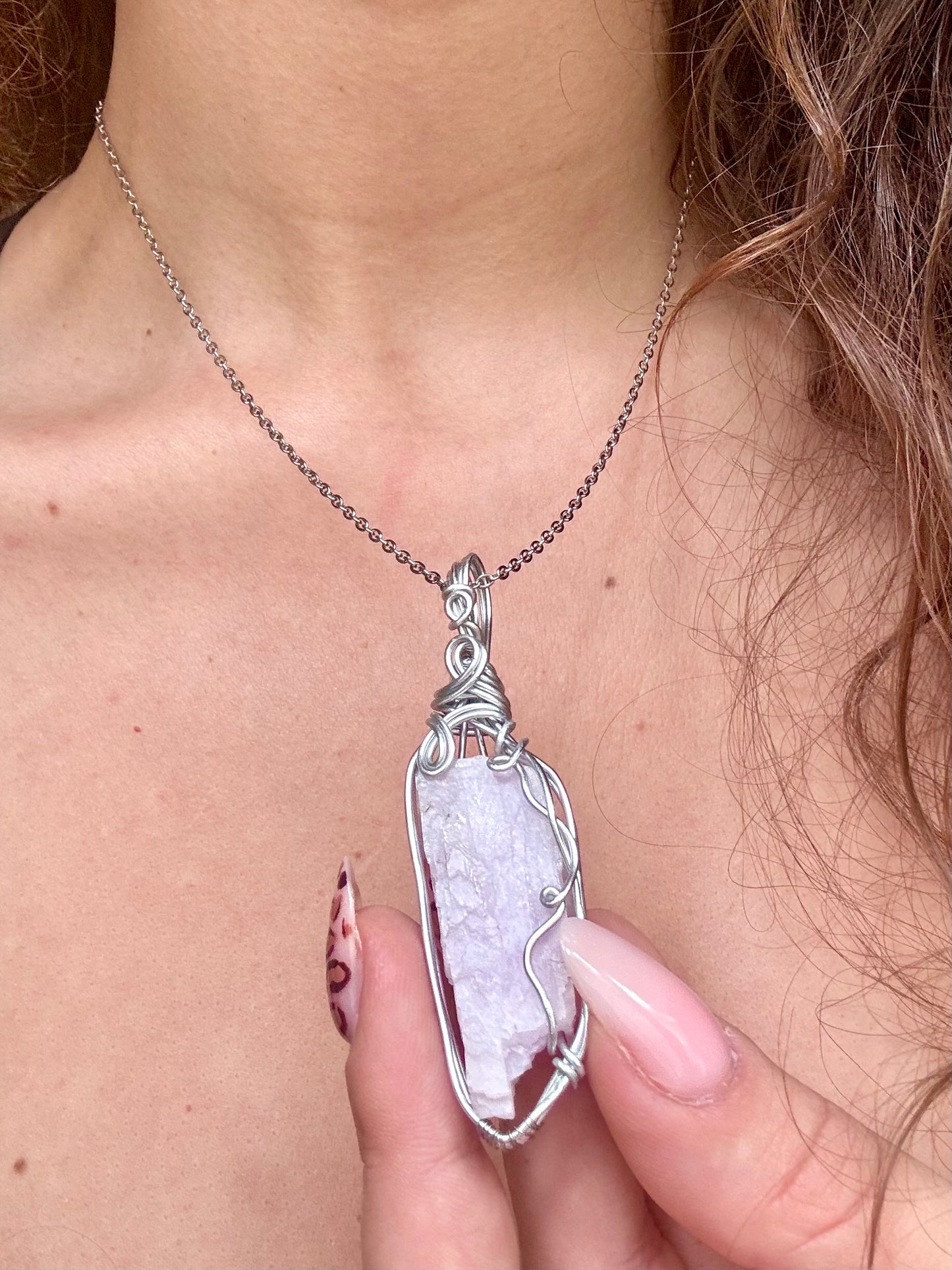 Wire-Wrapped Kunzite pendants