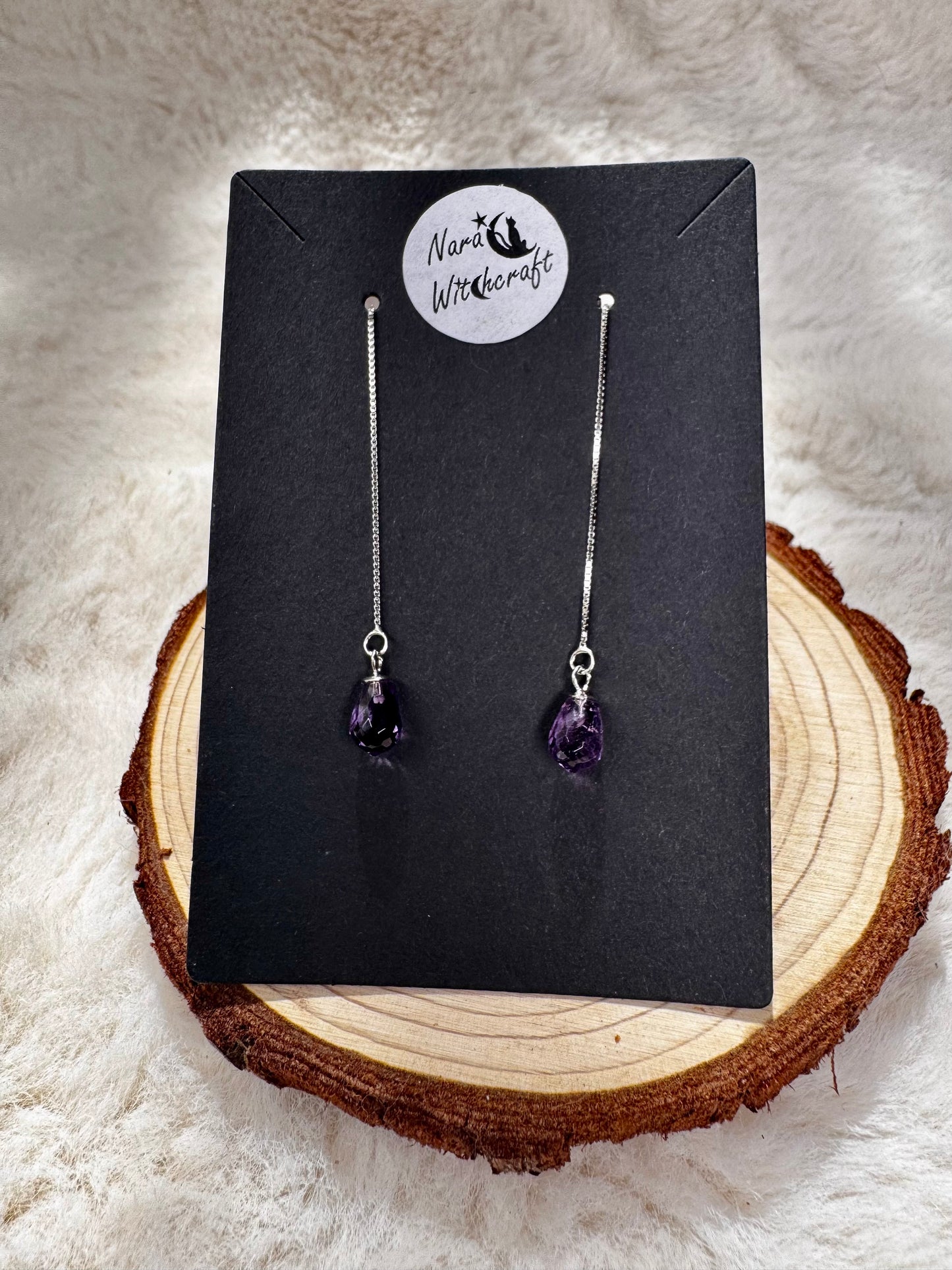 Crystal Dangle Earrings in Silver 925