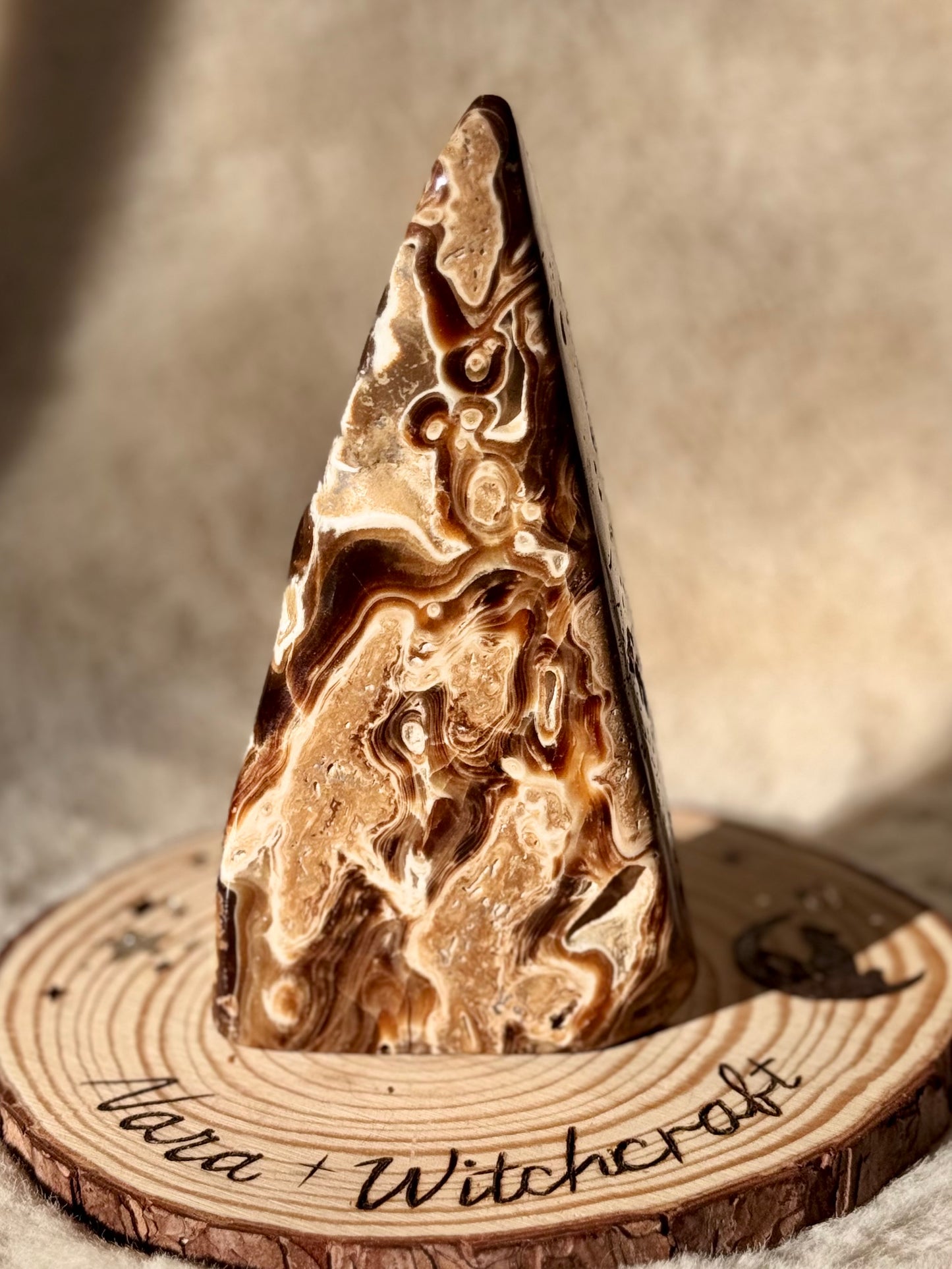 Chocolate Calcite| tower, freeforms and Spheres