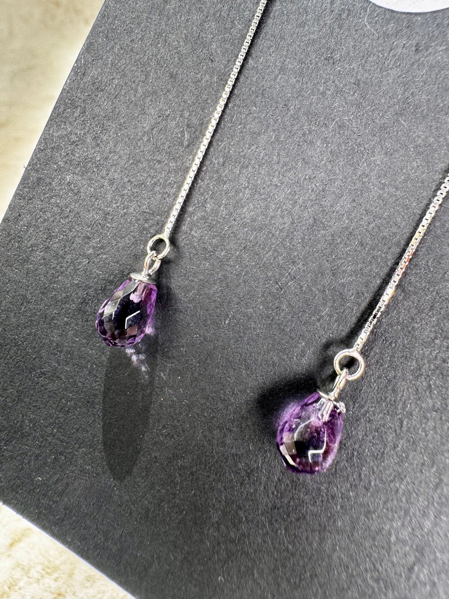 Crystal Dangle Earrings in Silver 925