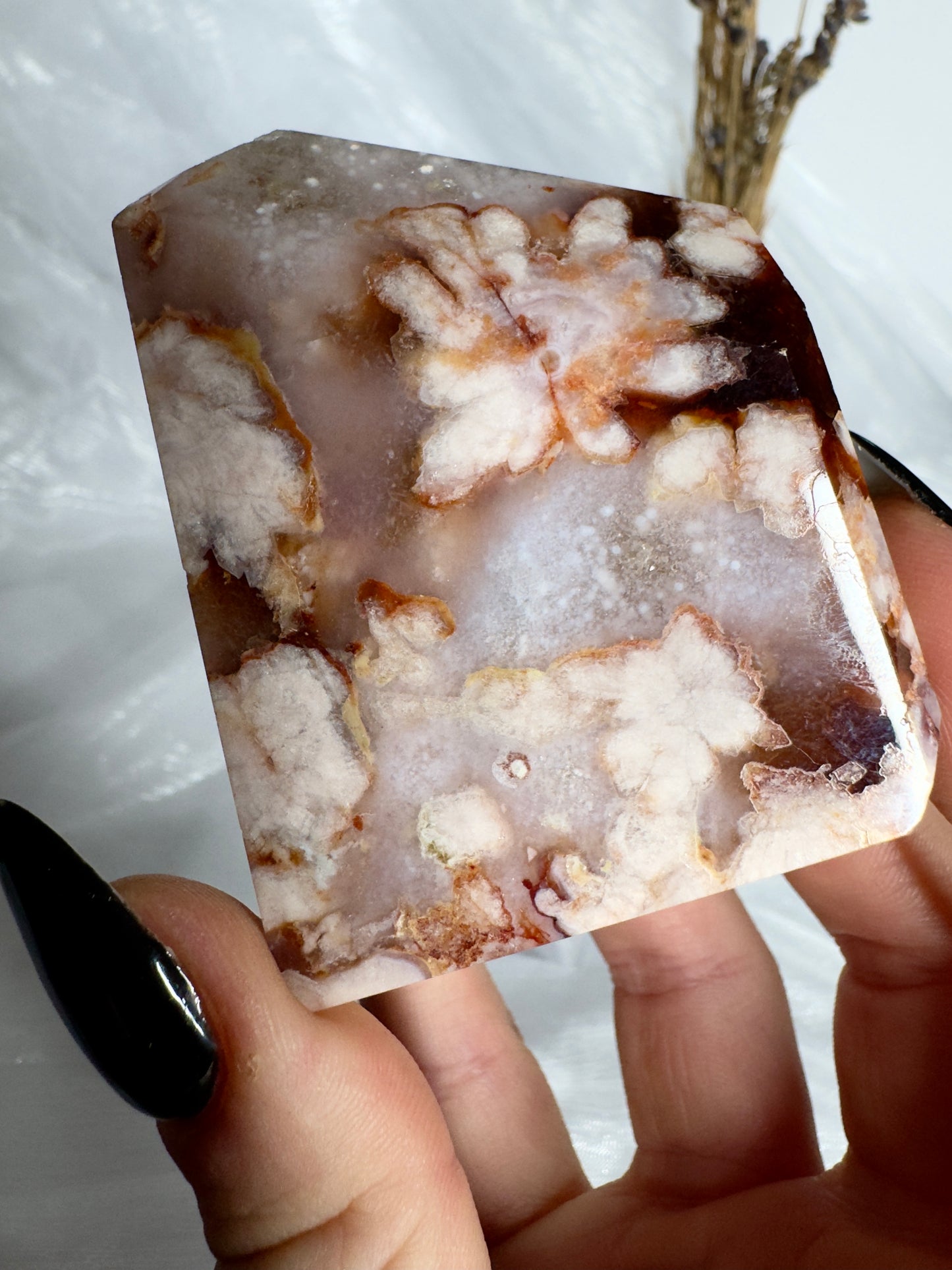 Blue Flower Agate towers and Freeforms