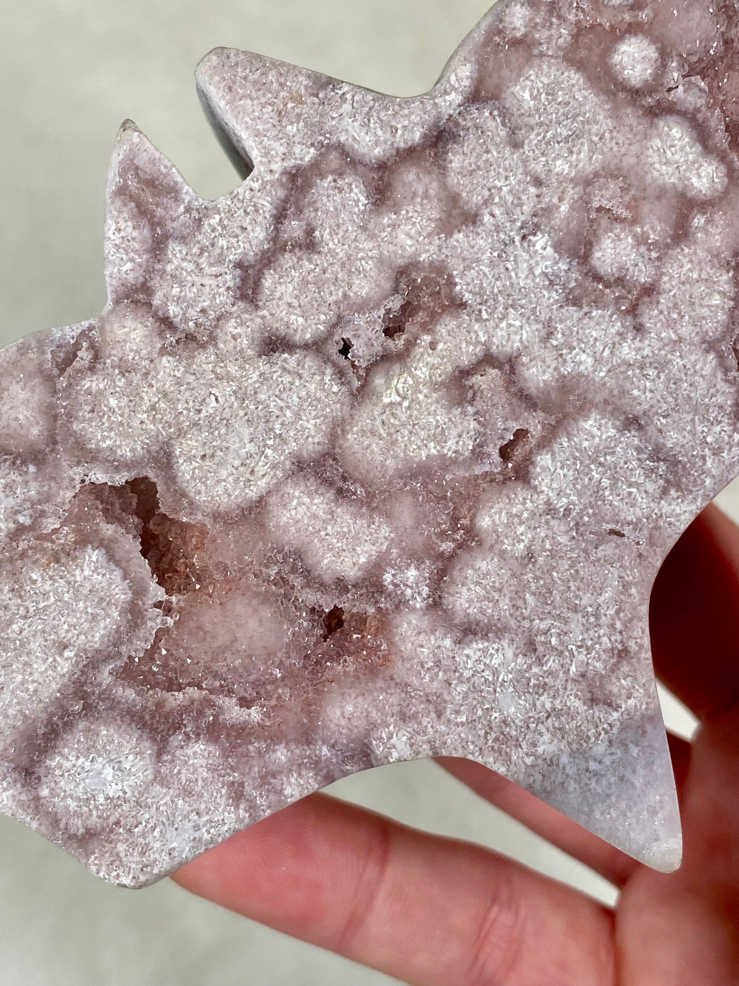 Pink Amethyst Druzy Bats