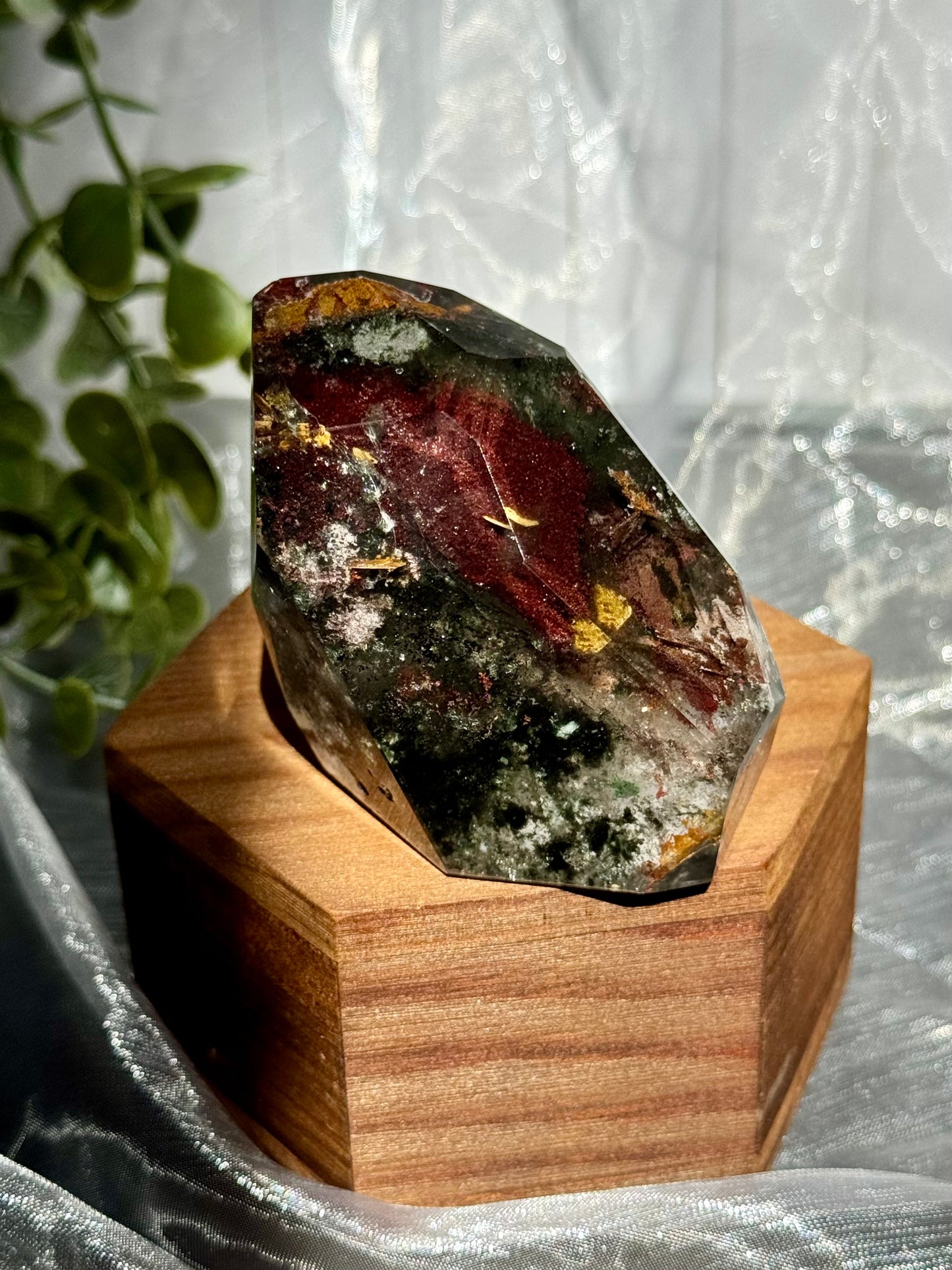 Dragon Blood Garden Quartz| Lodolite Freeform
