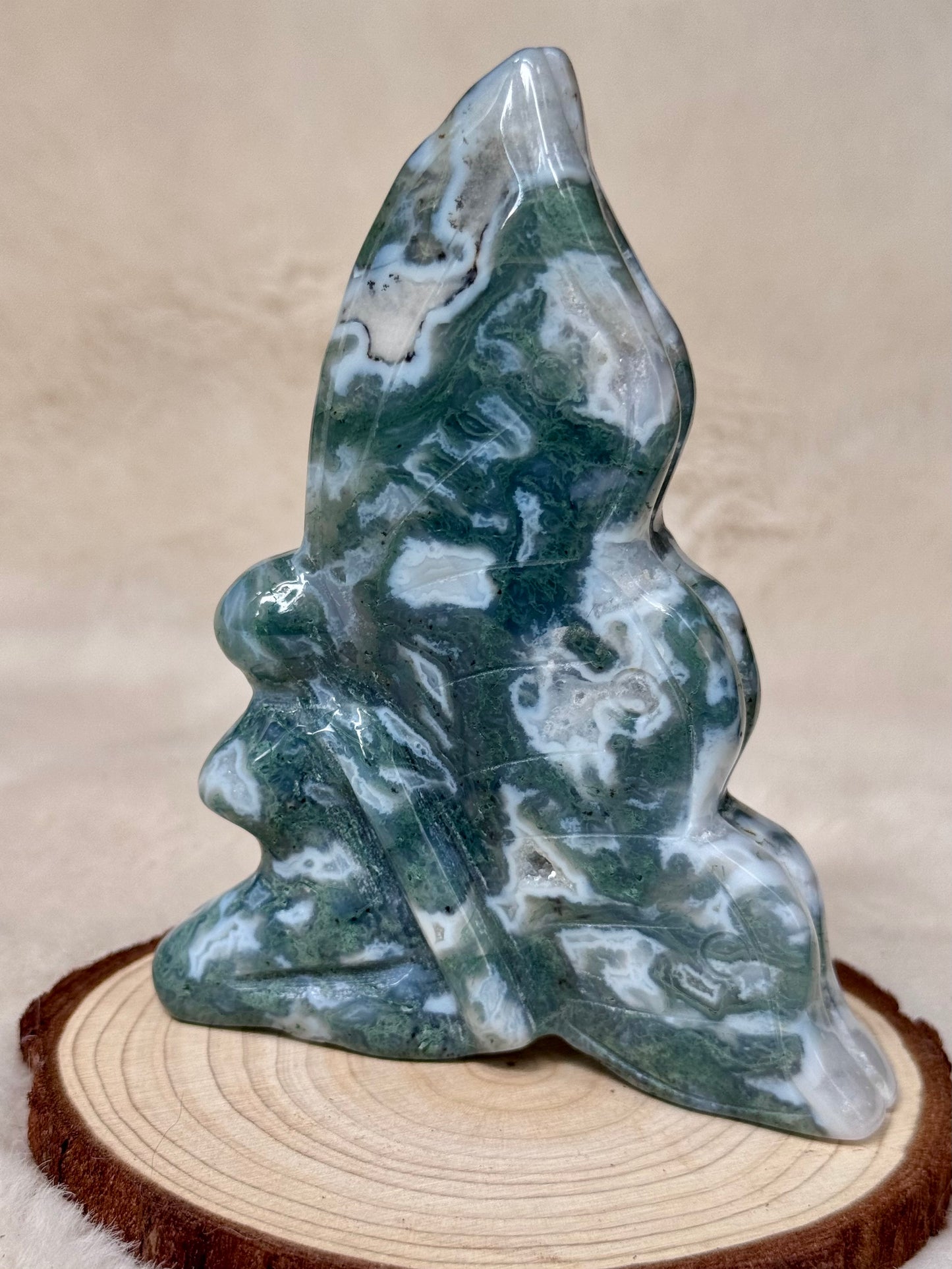 Mesmerising Moss Agate Druzy Fairies