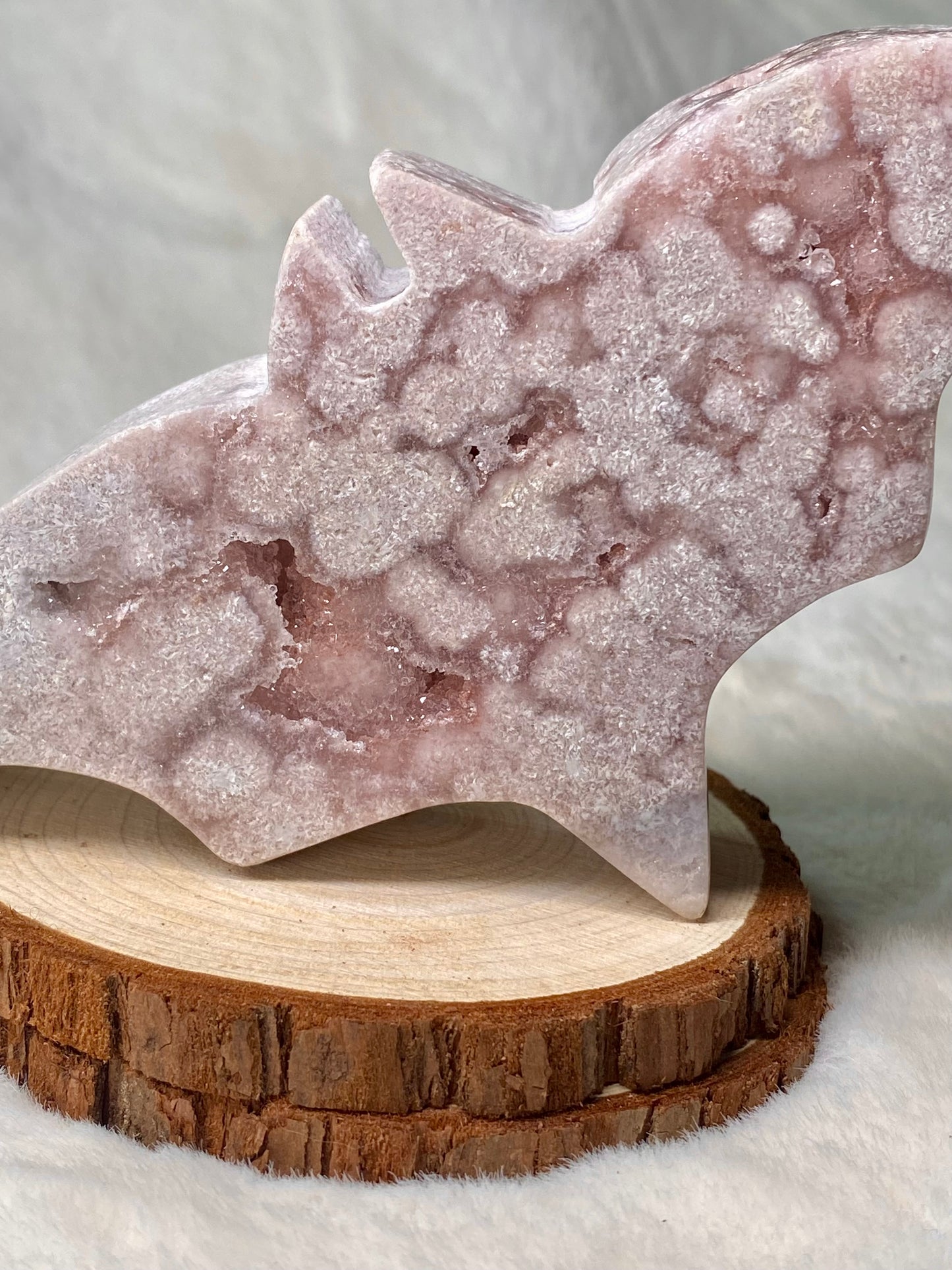 Pink Amethyst Druzy Bats