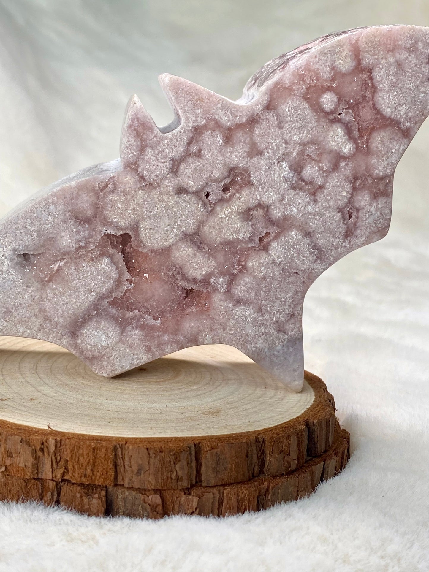 Pink Amethyst Druzy Bats