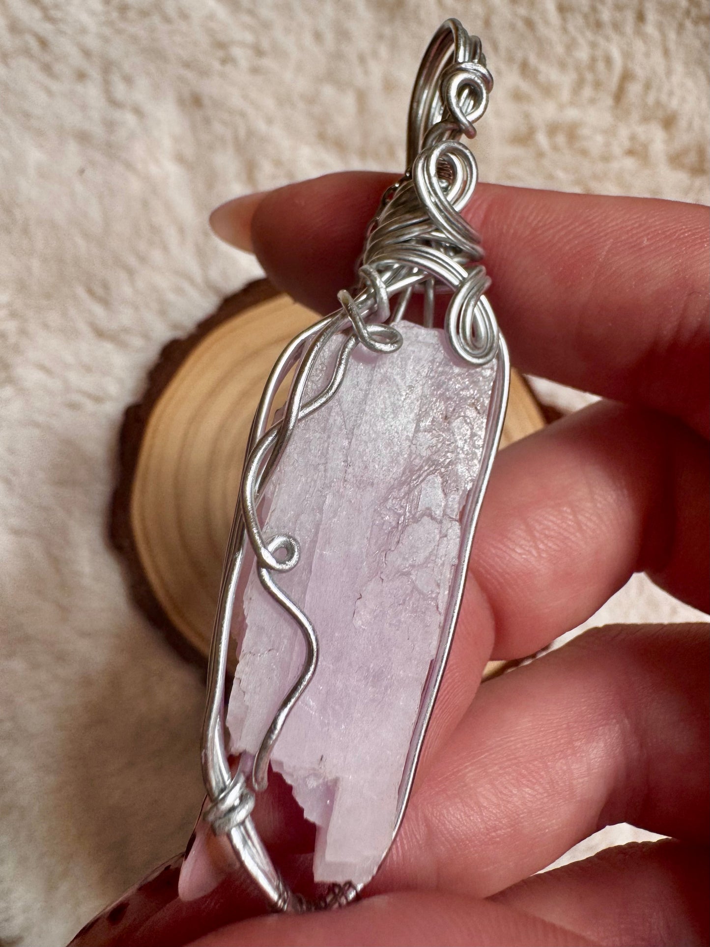 Wire-Wrapped Kunzite pendants