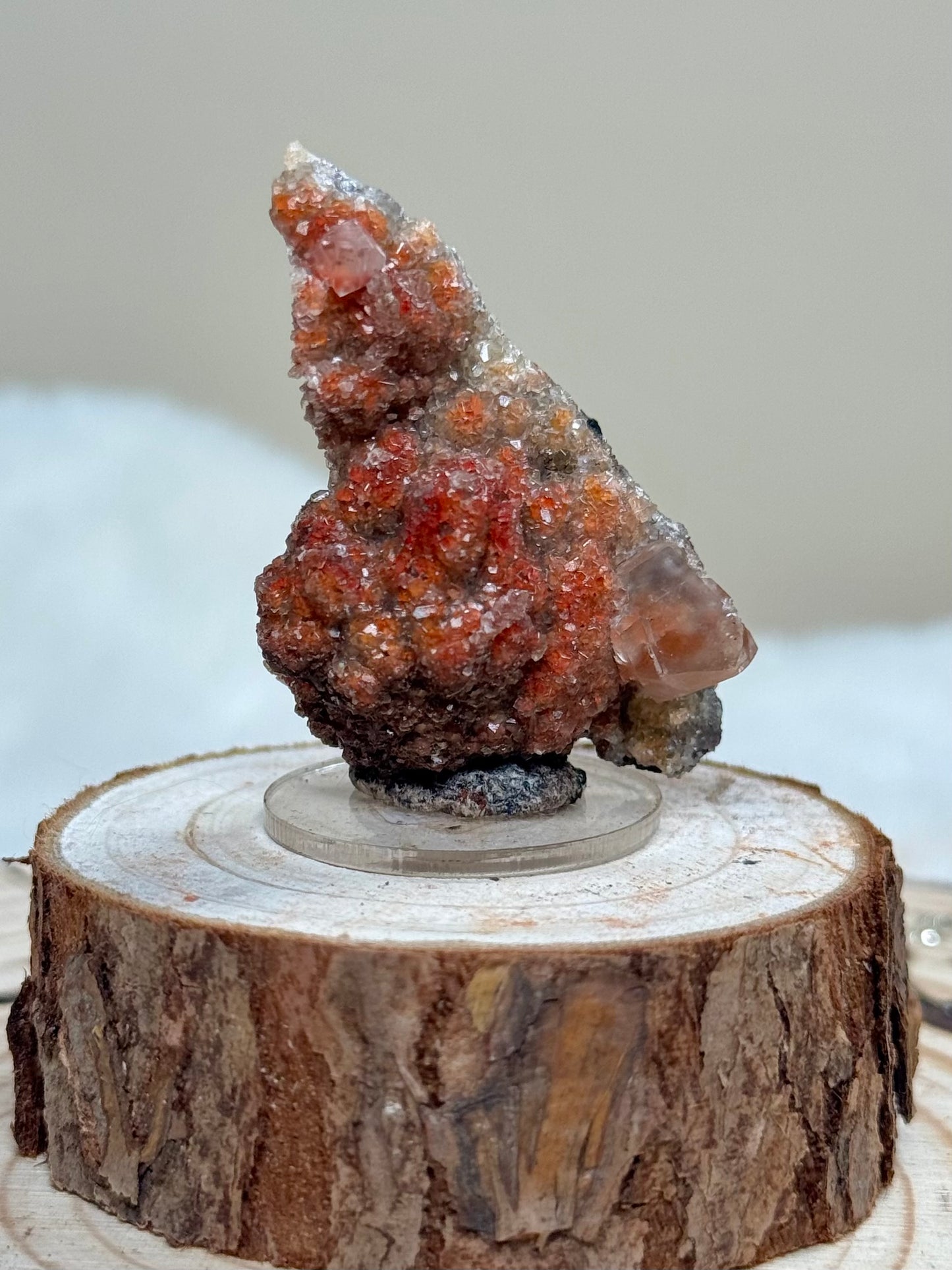 Diamond Calcite with Hematite specimens