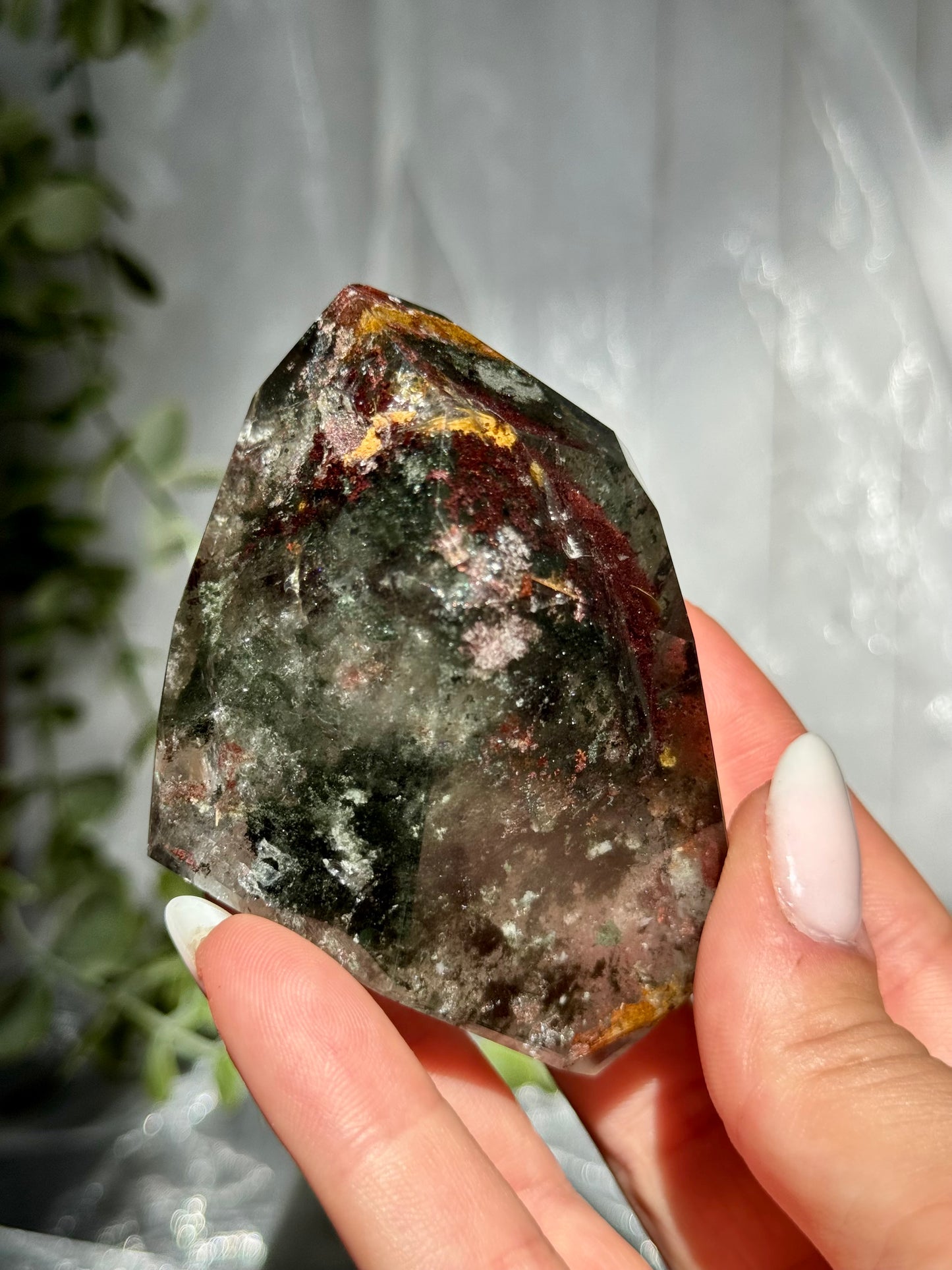 Dragon Blood Garden Quartz| Lodolite Freeform