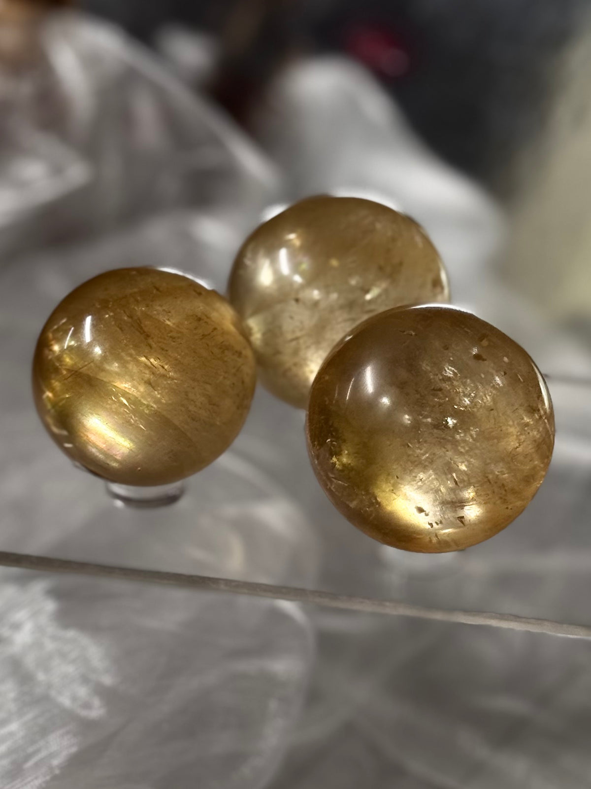 Golden| Honey Optical Calcite spheres