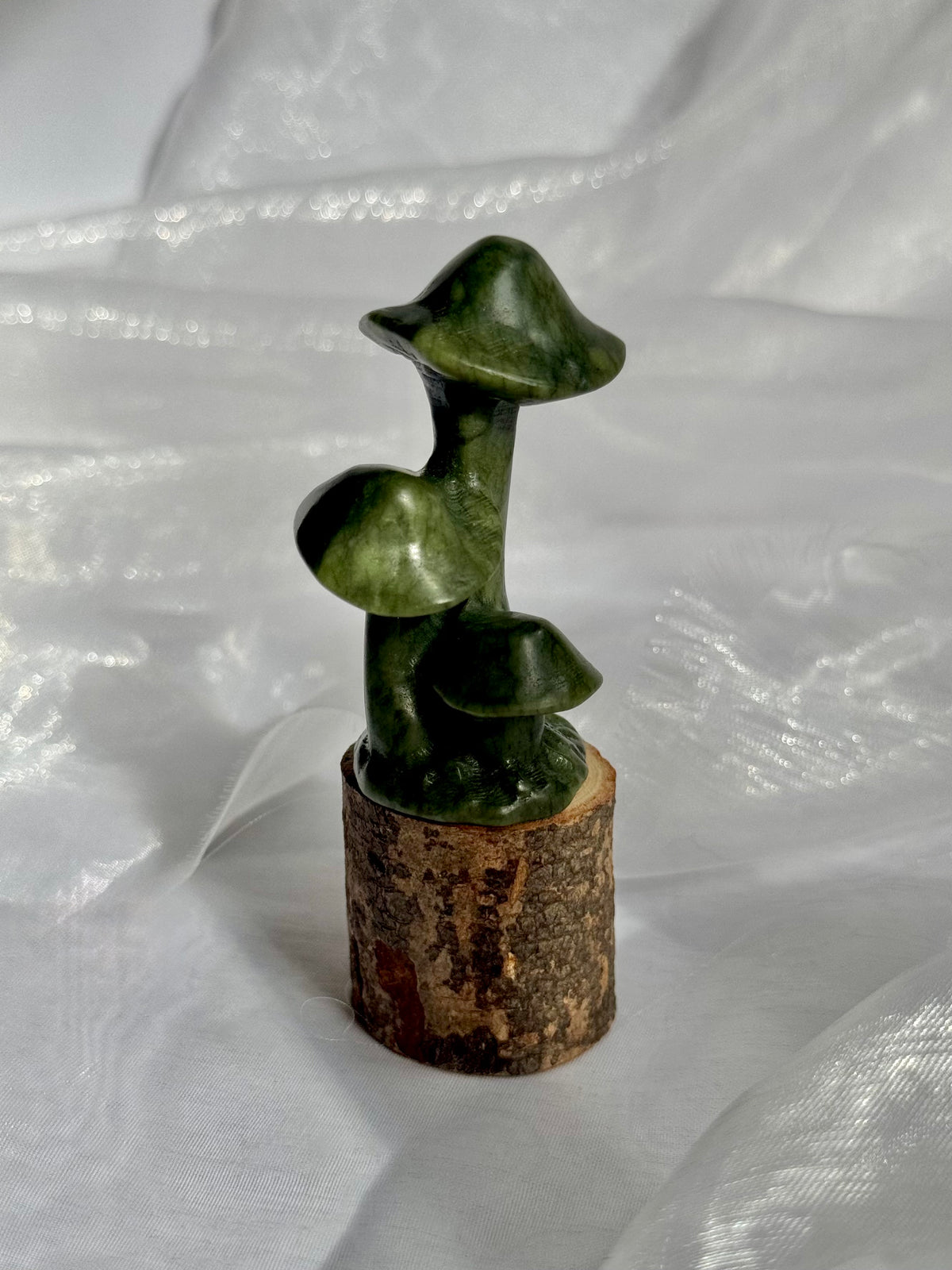 Green Jade whimsical mushrooms