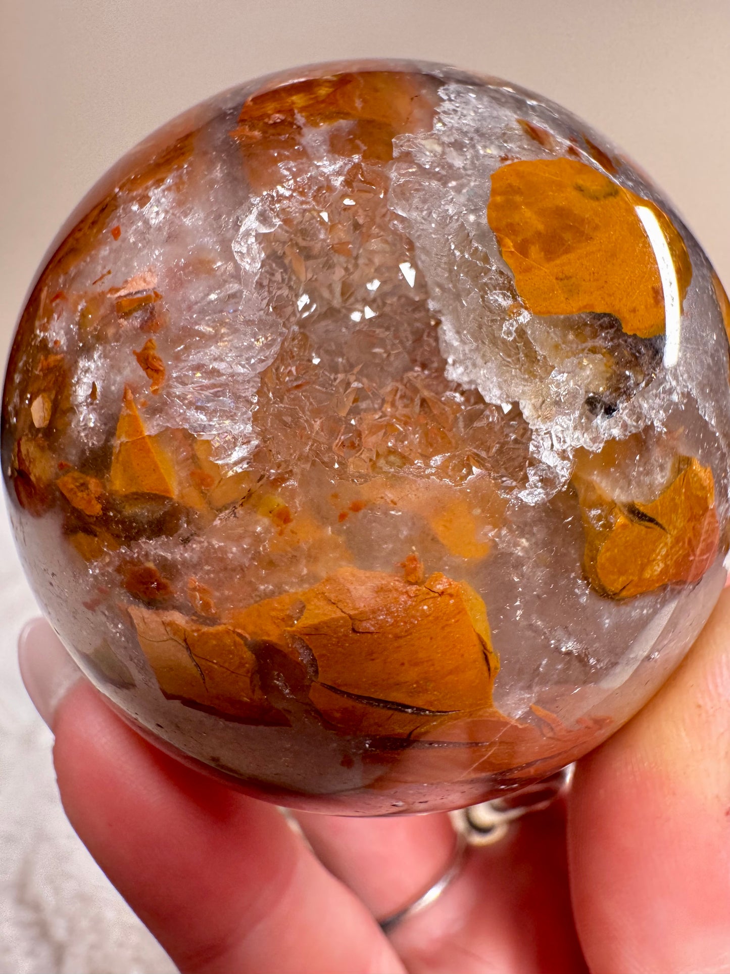 Yellow Agate Spheres | Bracciated Jasper in Quartz