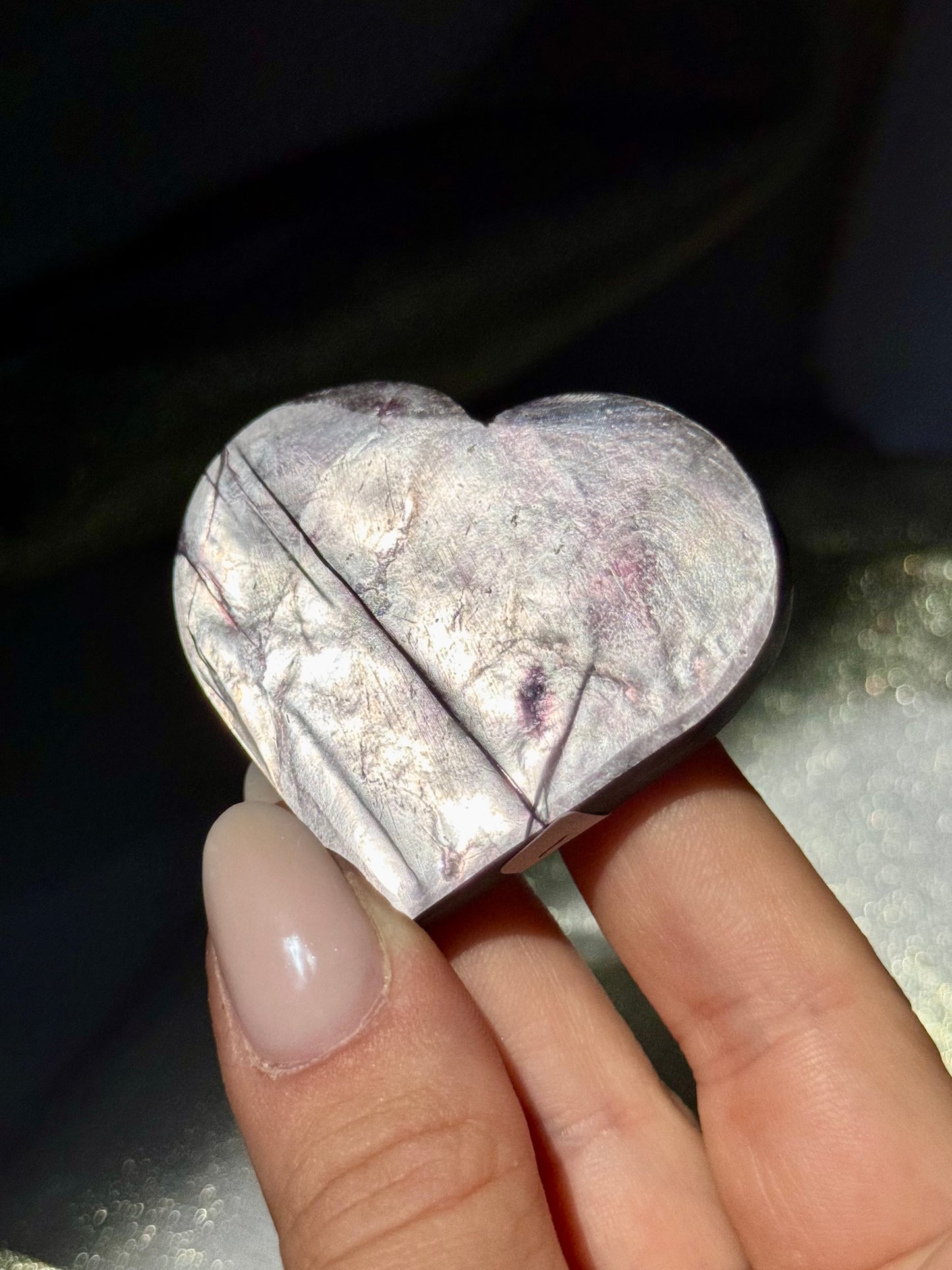 Purple Mica high grade hearts