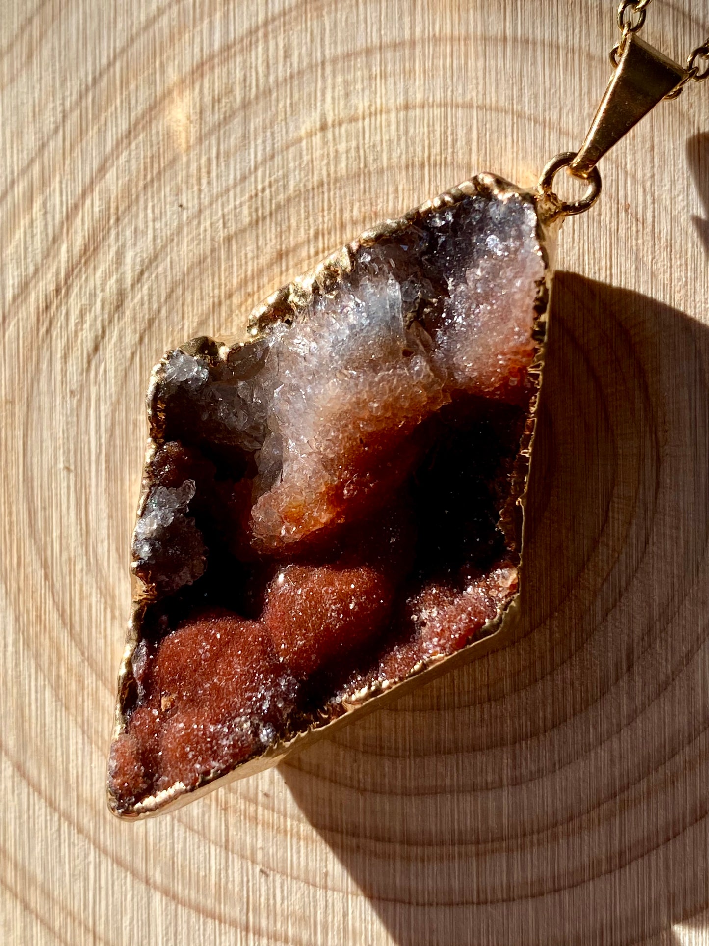 Desert Druzy pendants