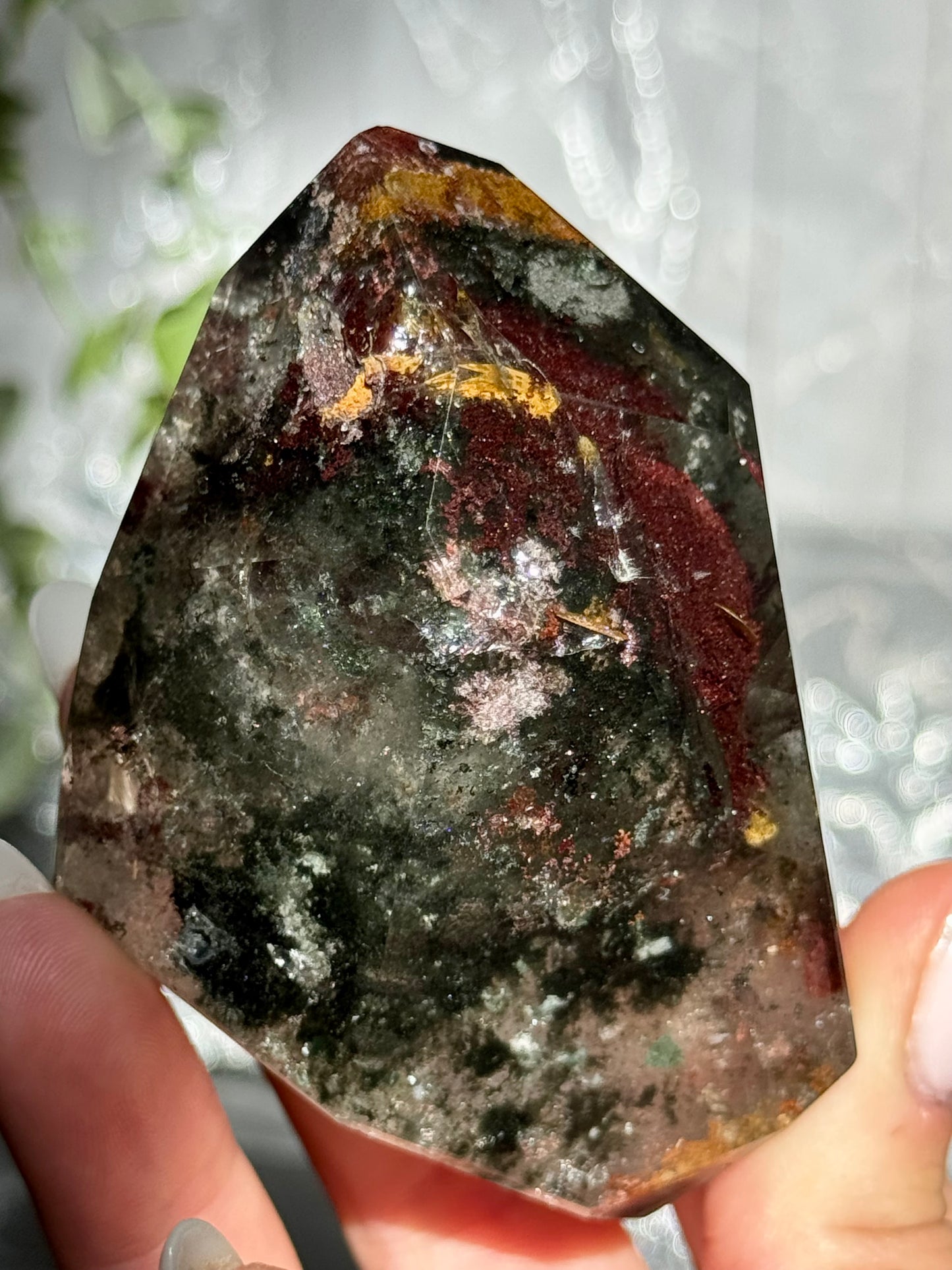 Dragon Blood Garden Quartz| Lodolite Freeform