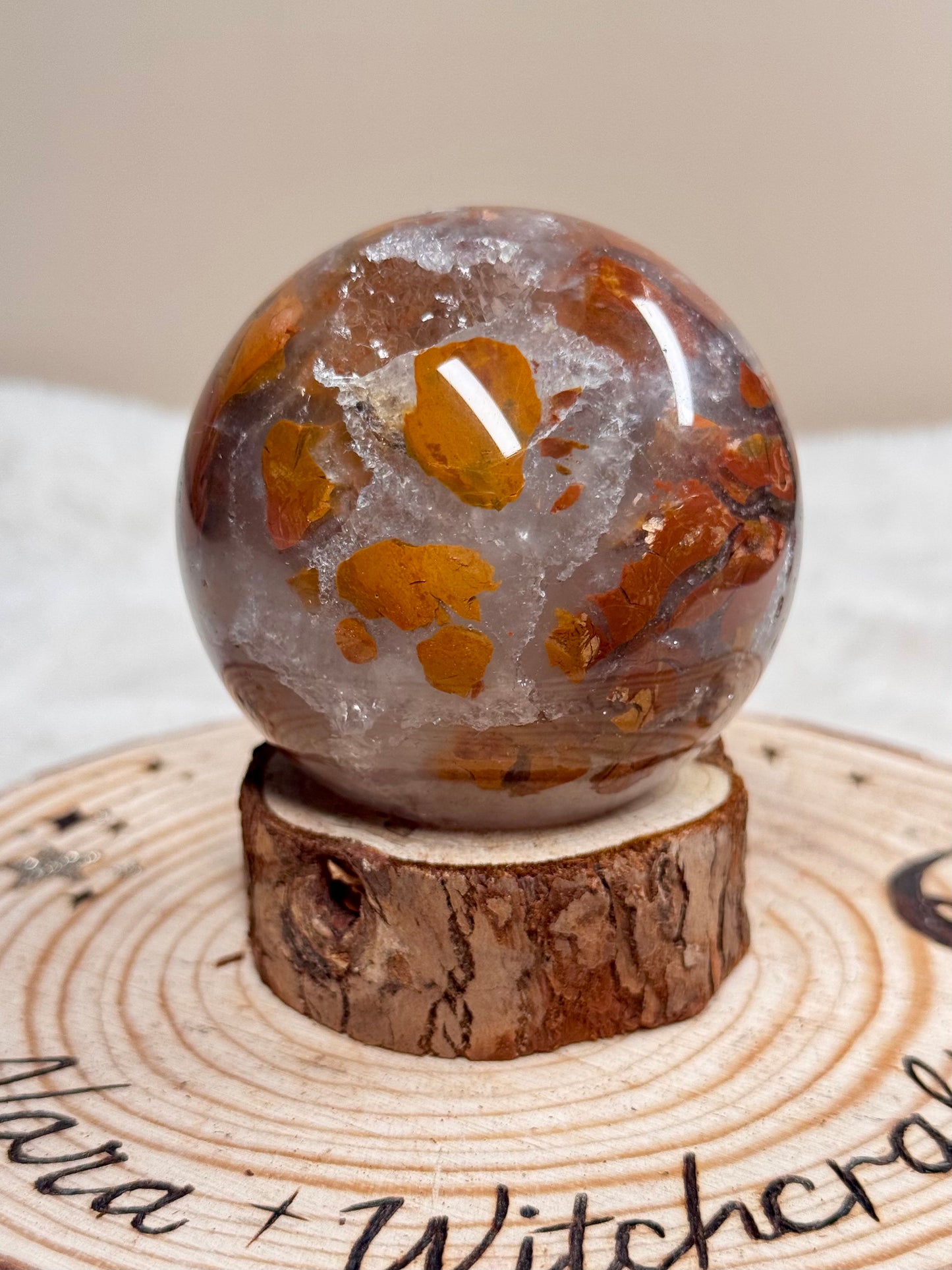 Yellow Agate Spheres | Bracciated Jasper in Quartz