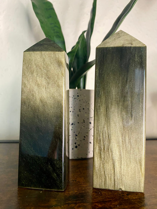 Golden Sheen Obsidian flashy Towers