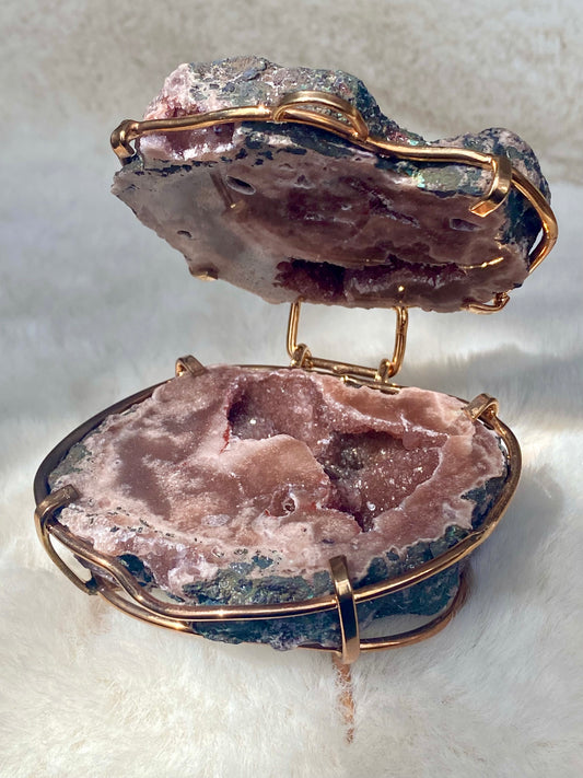 Pink Amethyst custom made jewellery box (B)