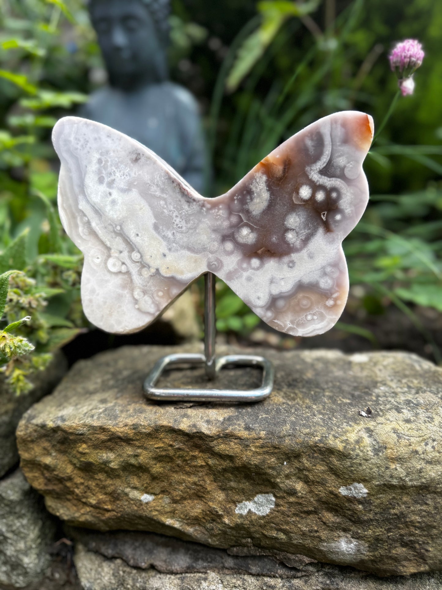 Pink Amethyst Butterfly, Moon and Mermaid tail Dreamy set